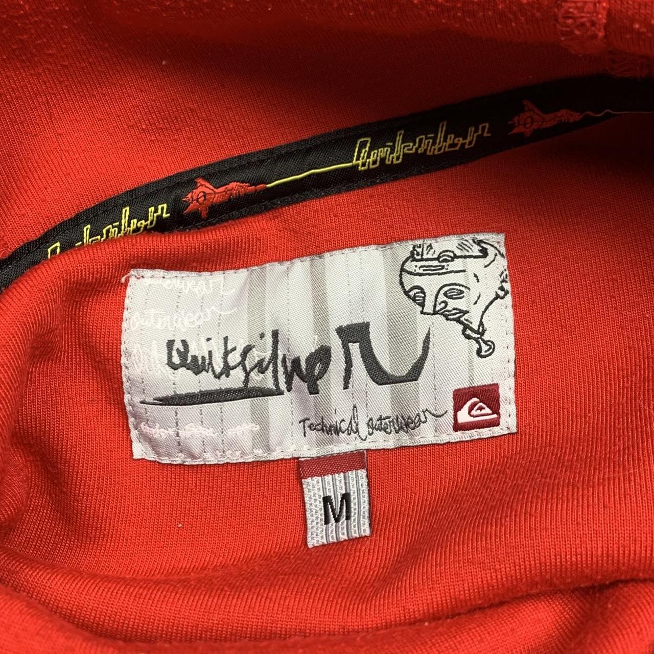 Quiksilver 00s red graphic boxy hoodie