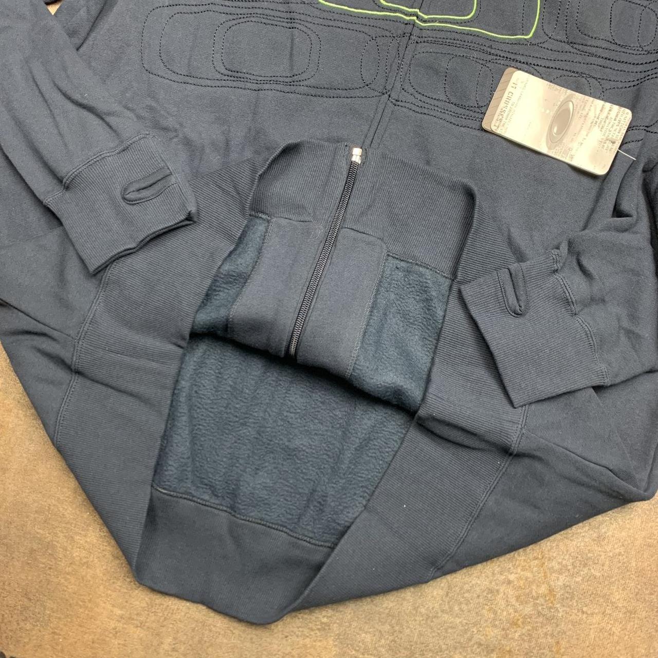 Oakley 00s navy green graphic boxy zip hoodie