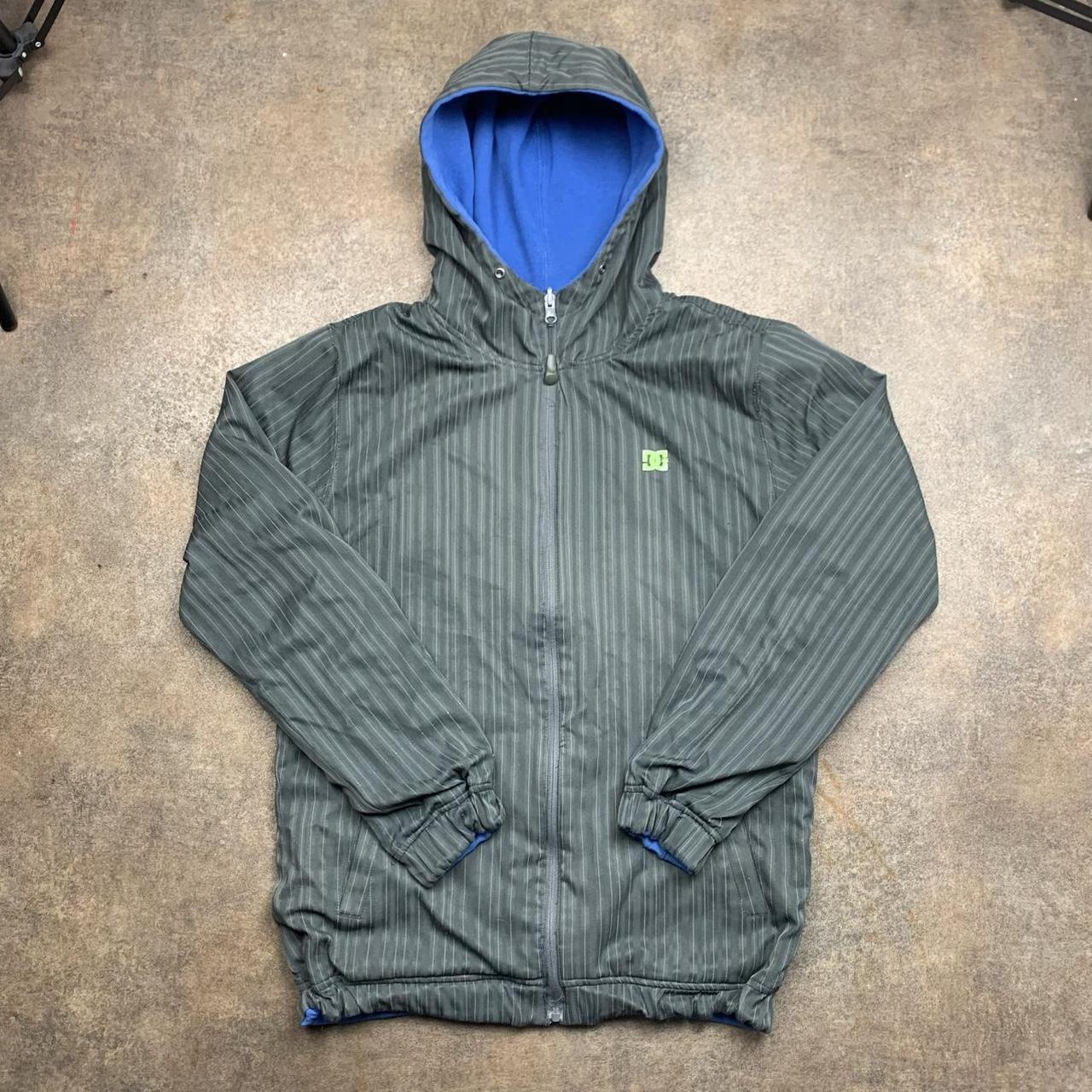 DC Shoes 00s blue grey reversible zip hoodie jacket