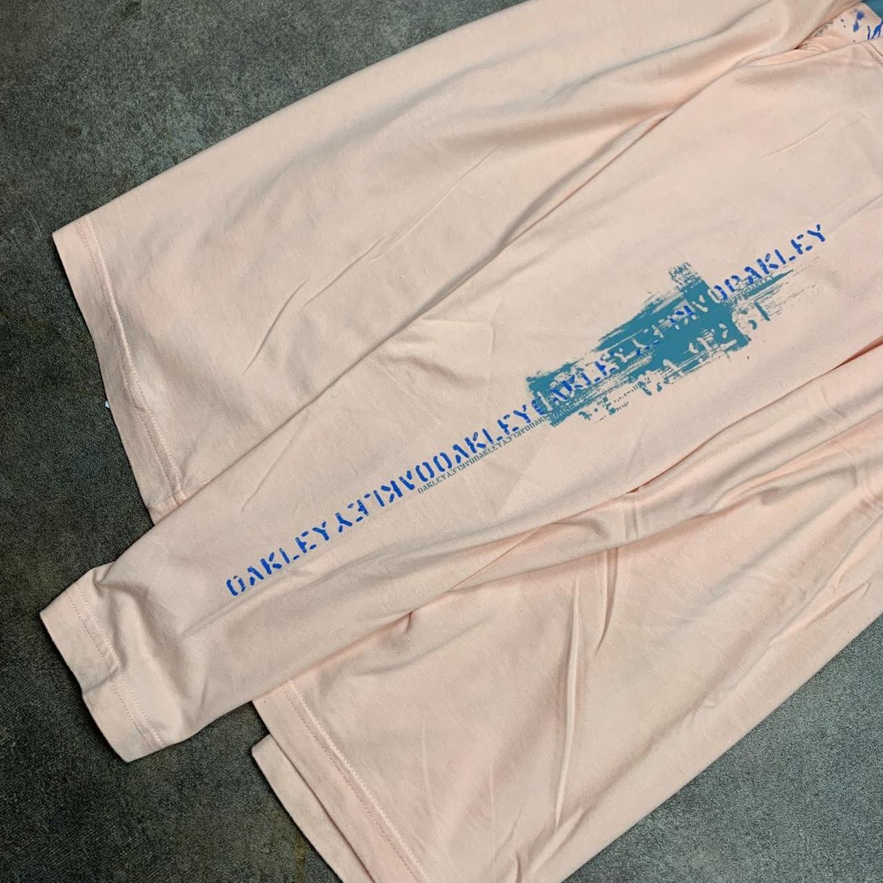 Oakley 00s pink graphic long sleeve tee