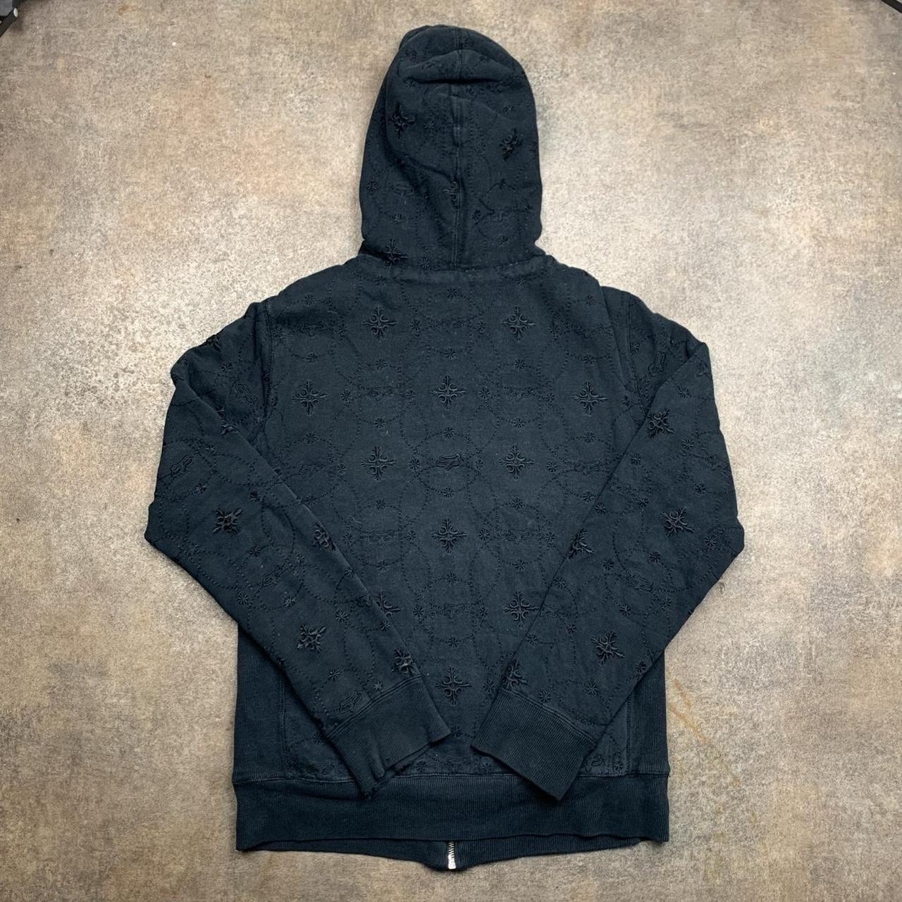 Fox Racing 00s black graphic grunge lined zip hoodie