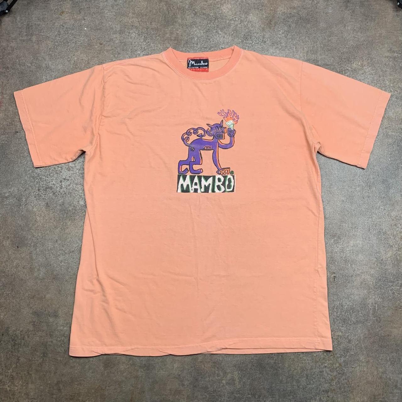 Mambo 1990 pink salmon graphic tee