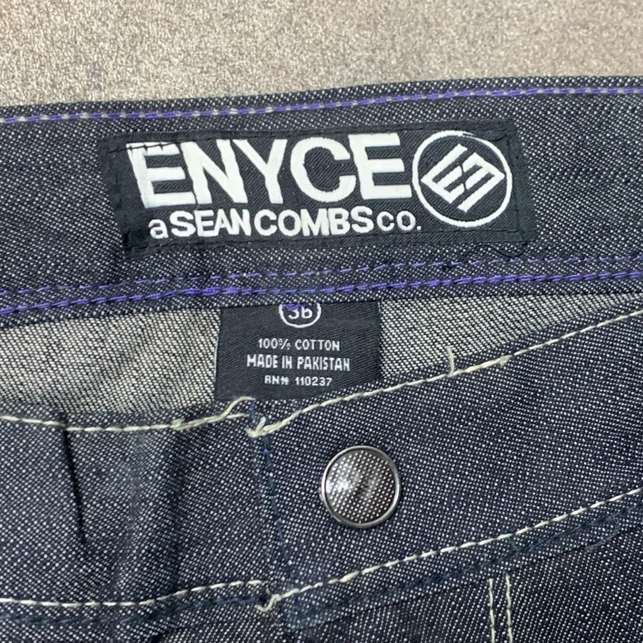 Enyce 00s graphic baggy navy grey denim jeans