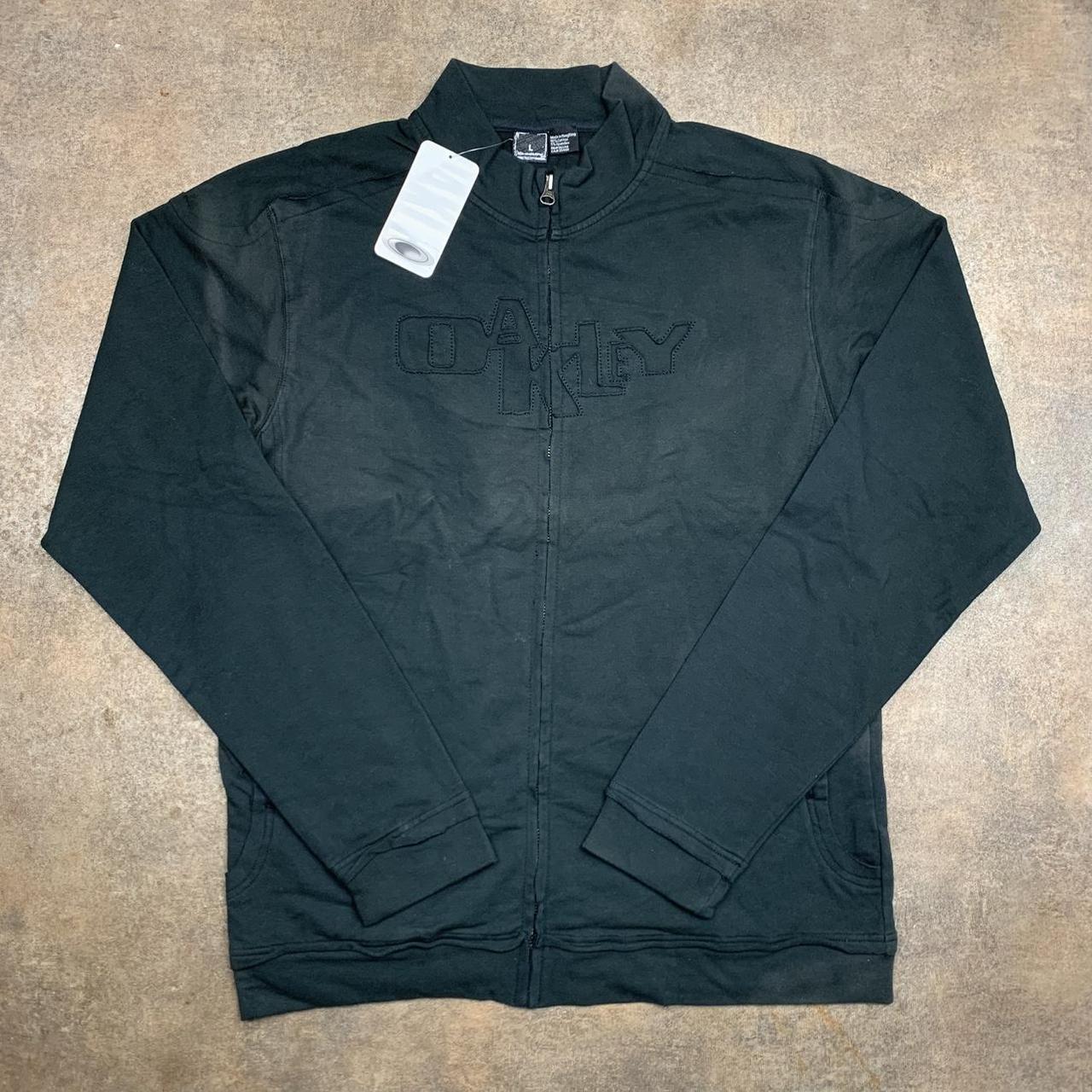 Oakley 00s black graphic boxy zip jumper
