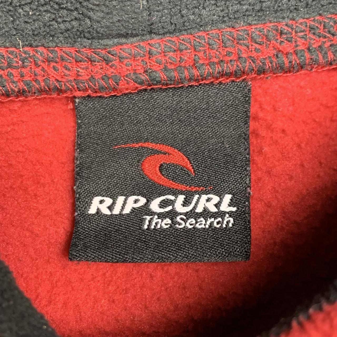 Rip Curl 00s red graphic fleece hoodie