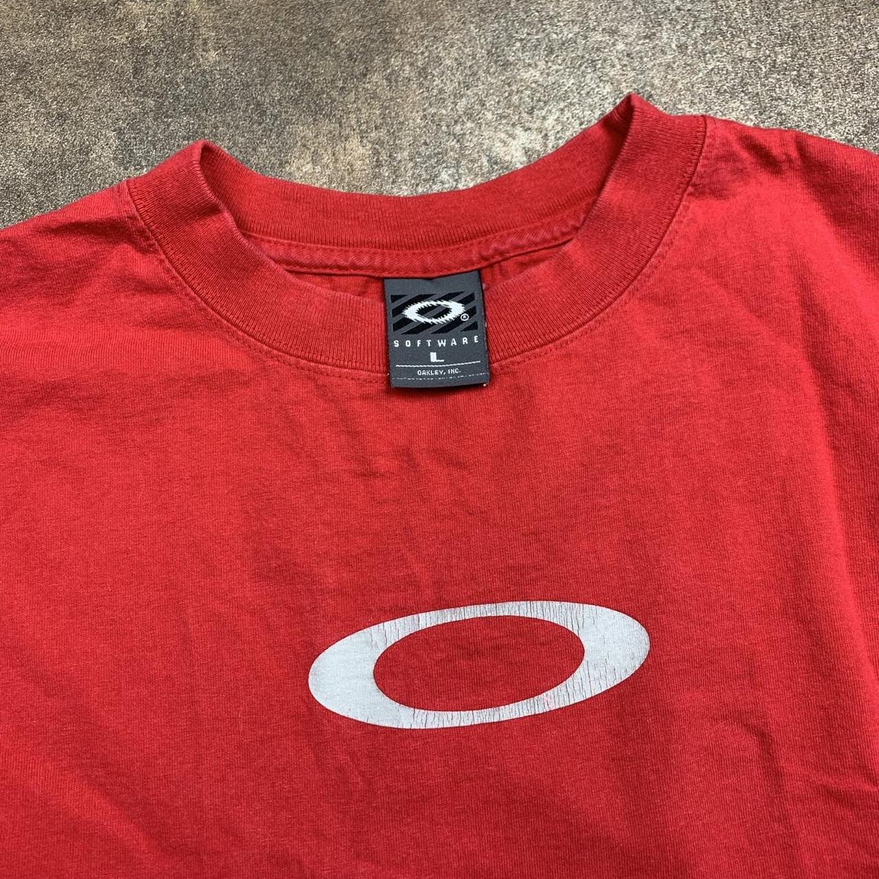 Oakley Software 90s red boxy logo tee