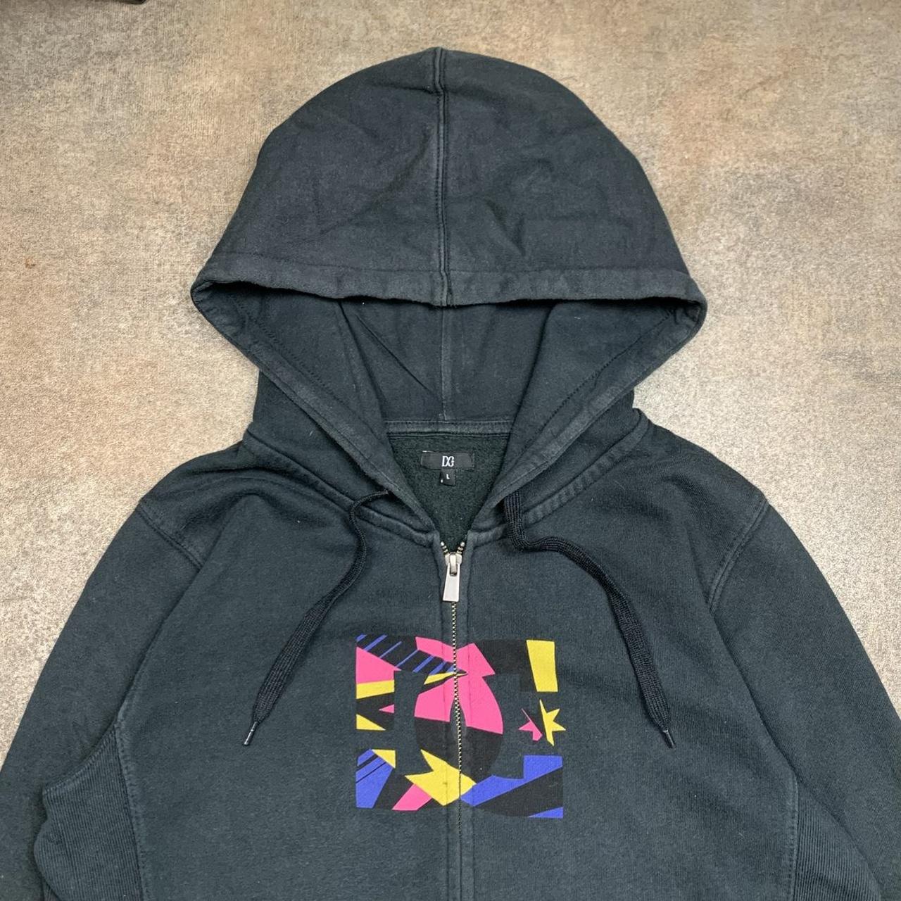 DC Shoes 00s black graphic zip hoodie