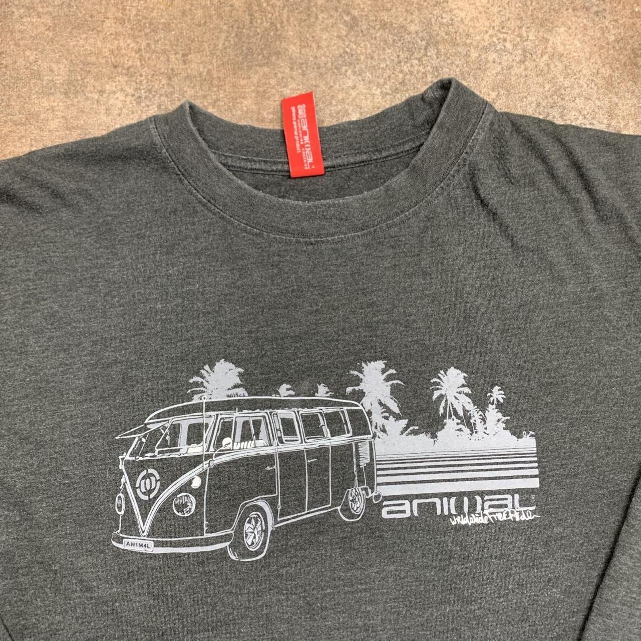 Animal 00s grey graphic long sleeve tee