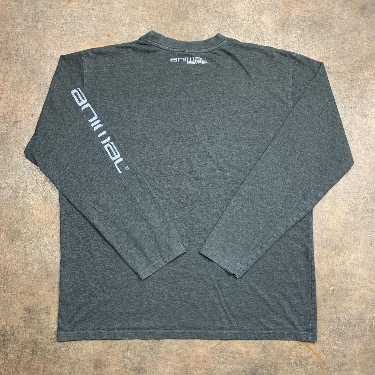 Animal 00s grey graphic long sleeve tee