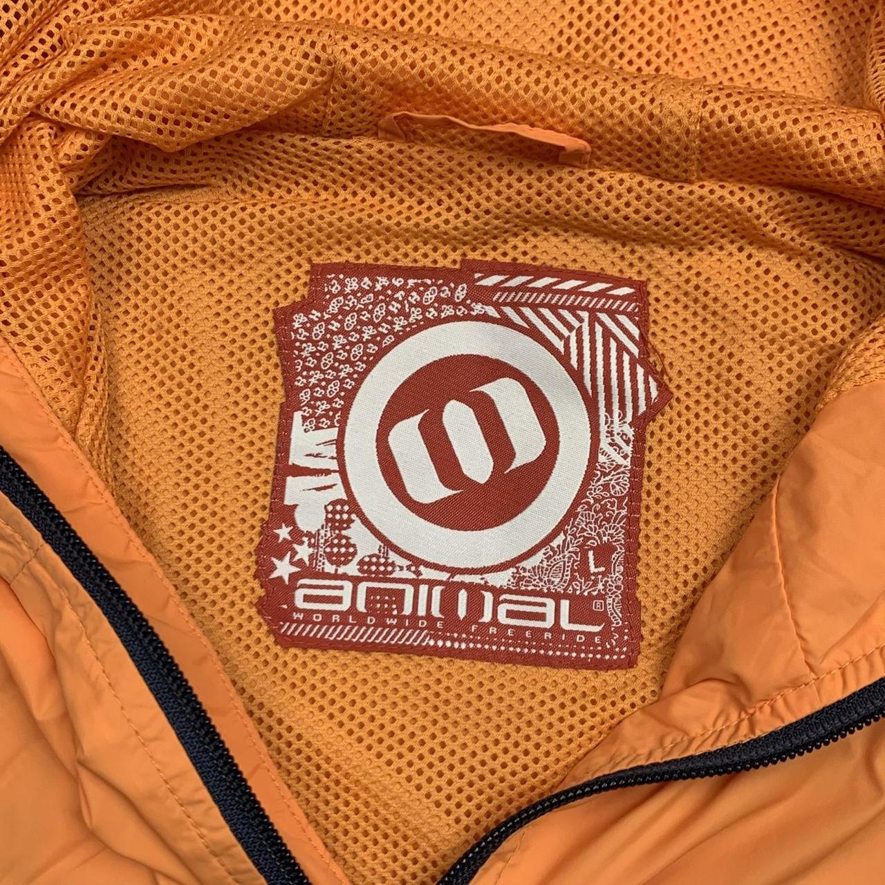 Animal 00s navy orange boxy zip jacket