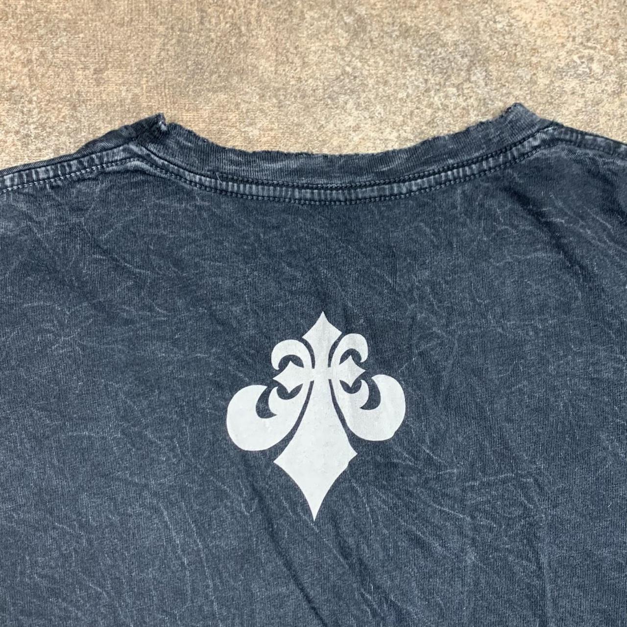Affliction 00s graphic black white grunge tee