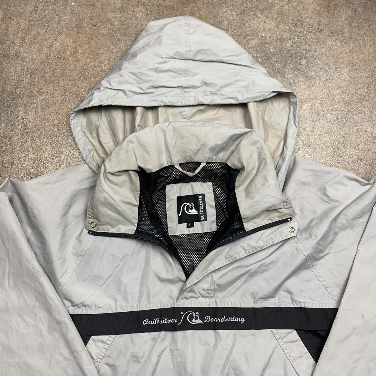 Quiksilver Silver Edition 90s utilised graphic white jacket