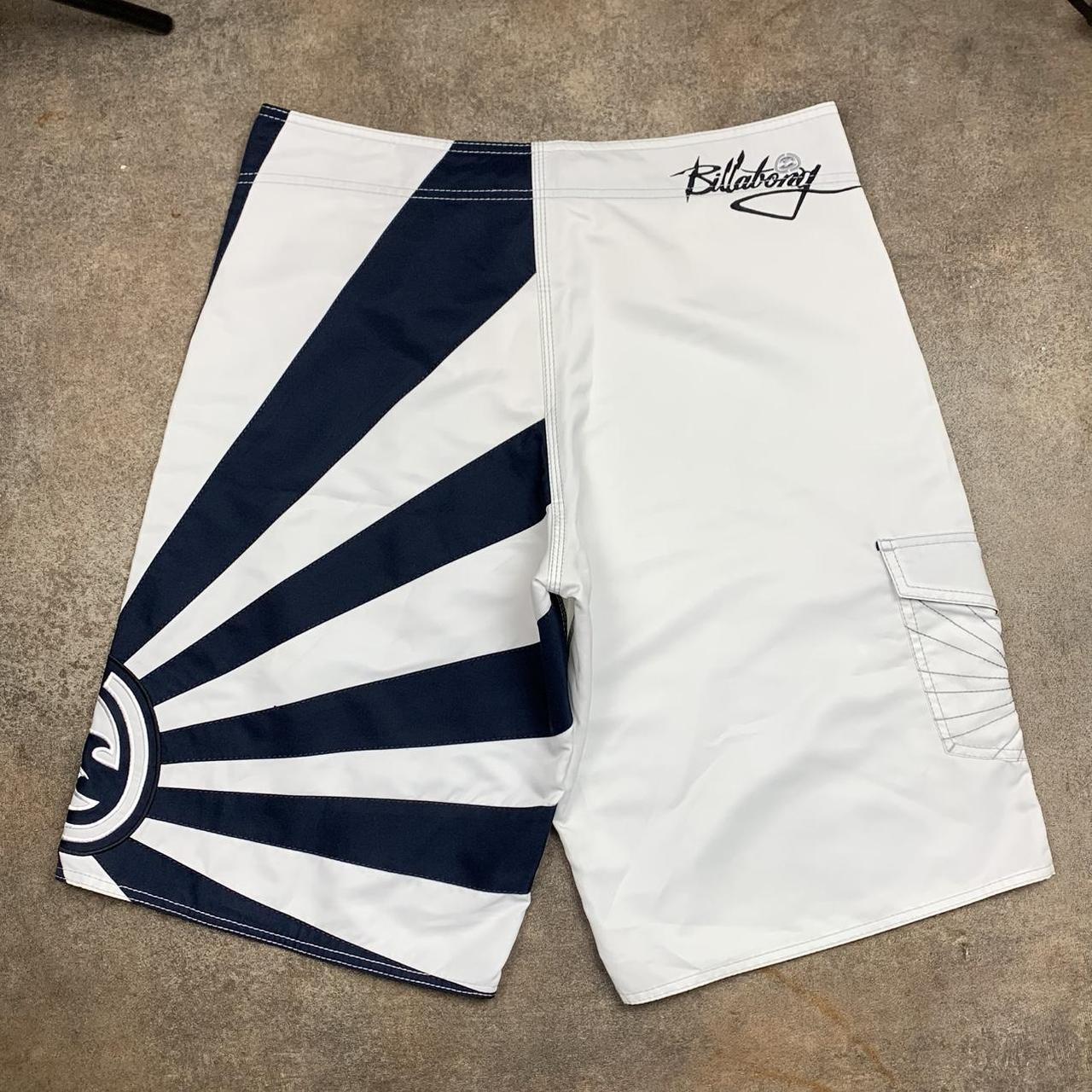 Billabong 00s Andy Iron graphic white boardshorts