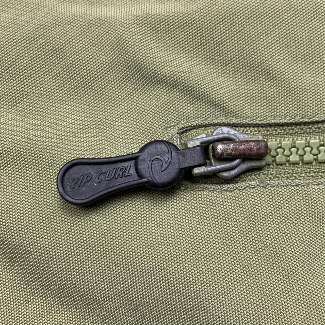 Rip Curl 90s graphic green boxy zip track jacket