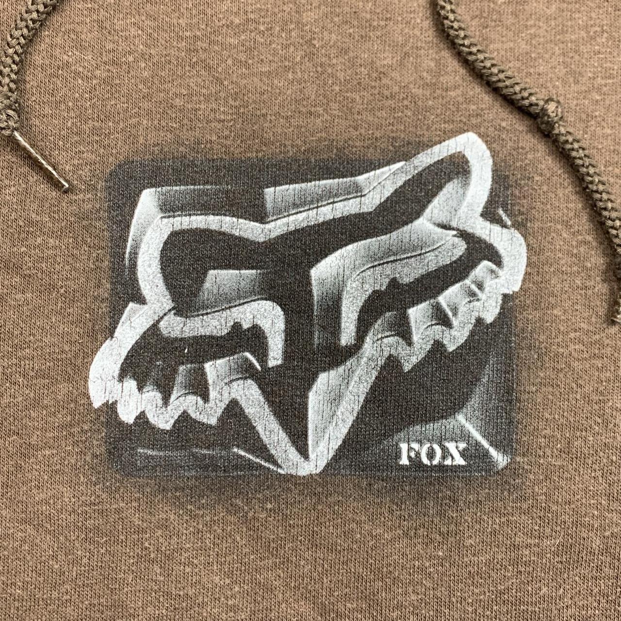 Fox Racing 00s brown graphic boxy hoodie