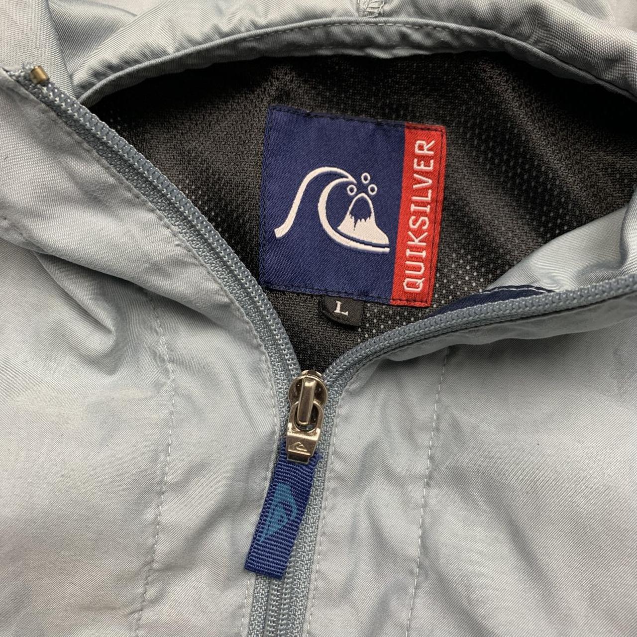 Quiksilver Silver Edition 90s light grey windbreaker jacket