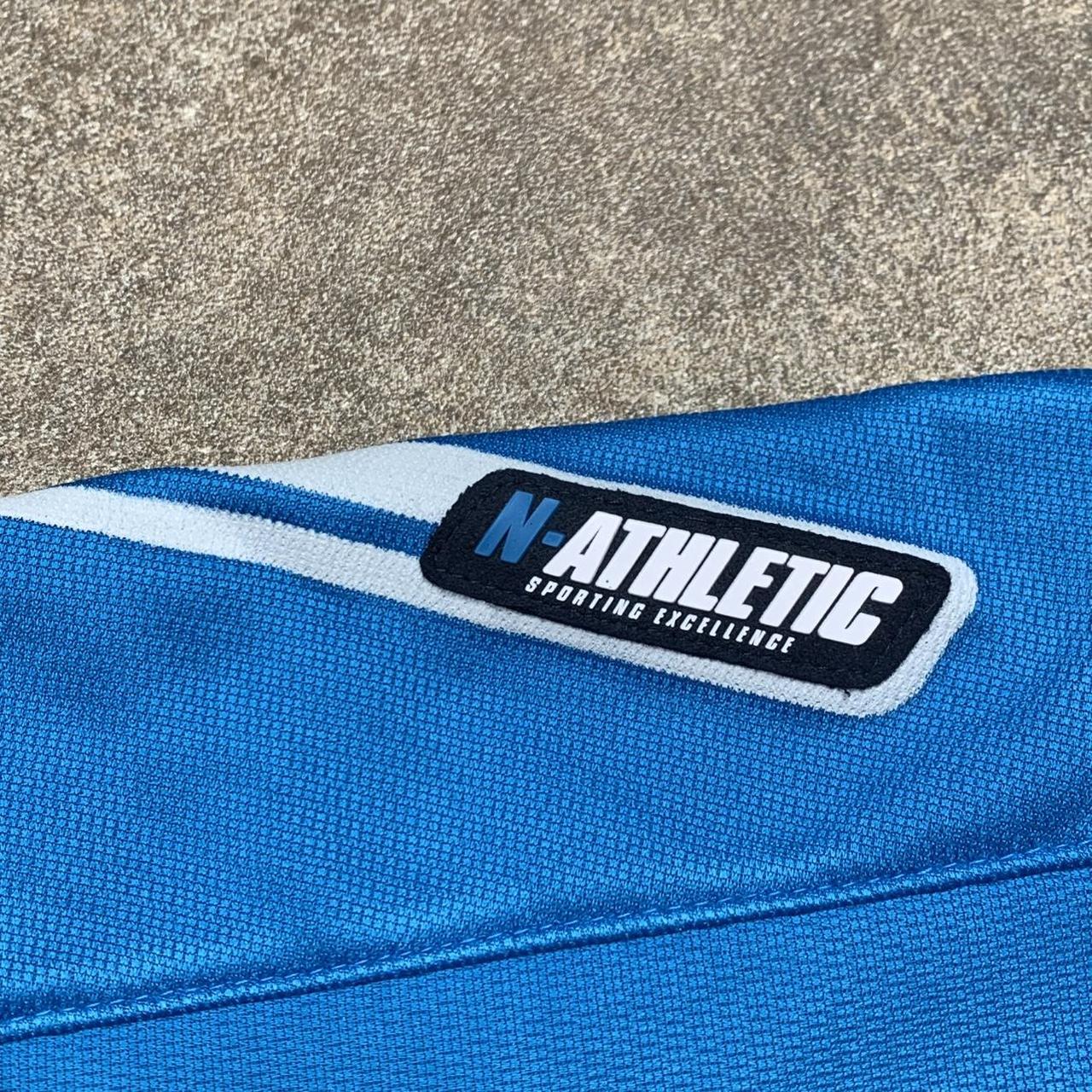 Nike 00s athletic blue graphic boxy hoodie