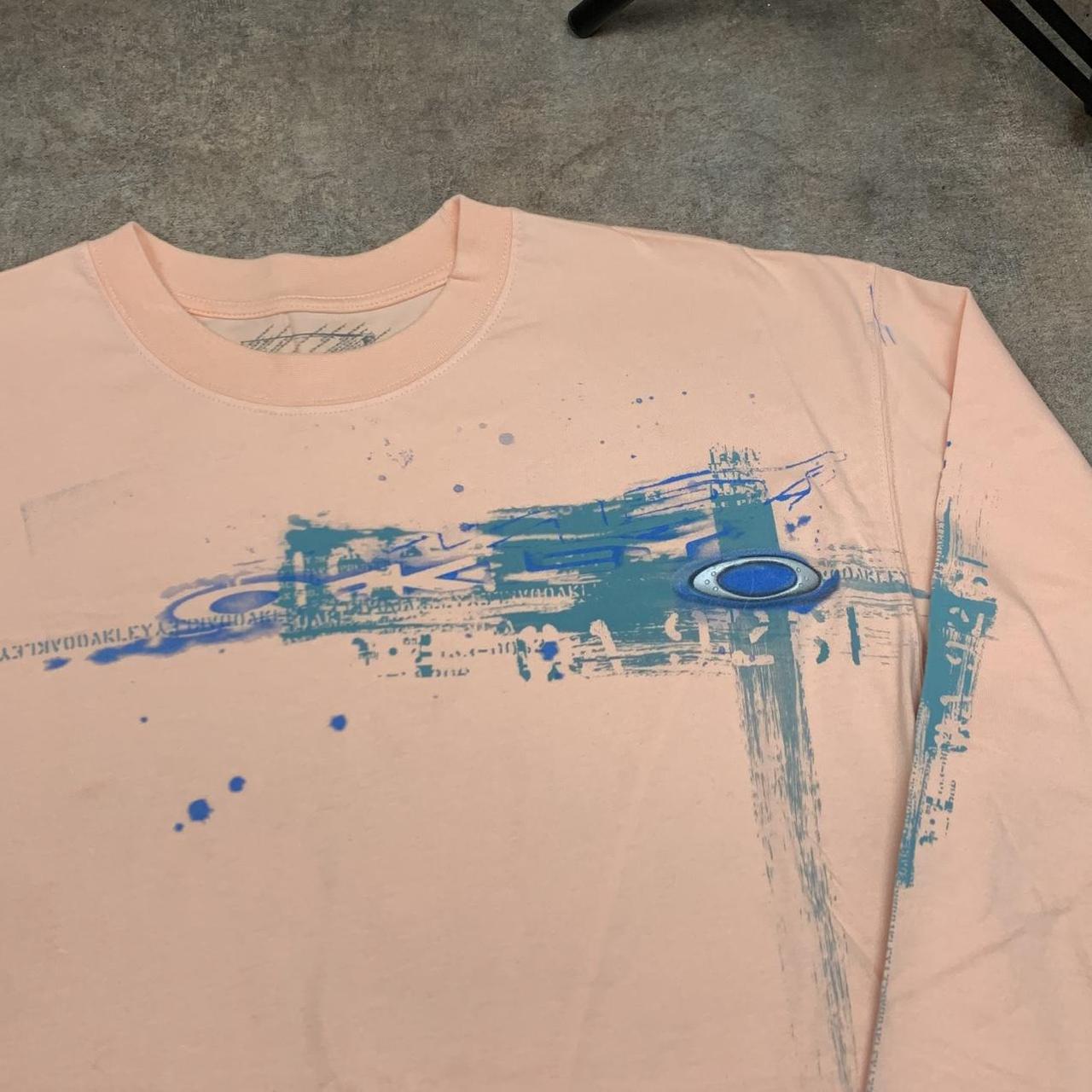 Oakley 00s pink graphic long sleeve tee