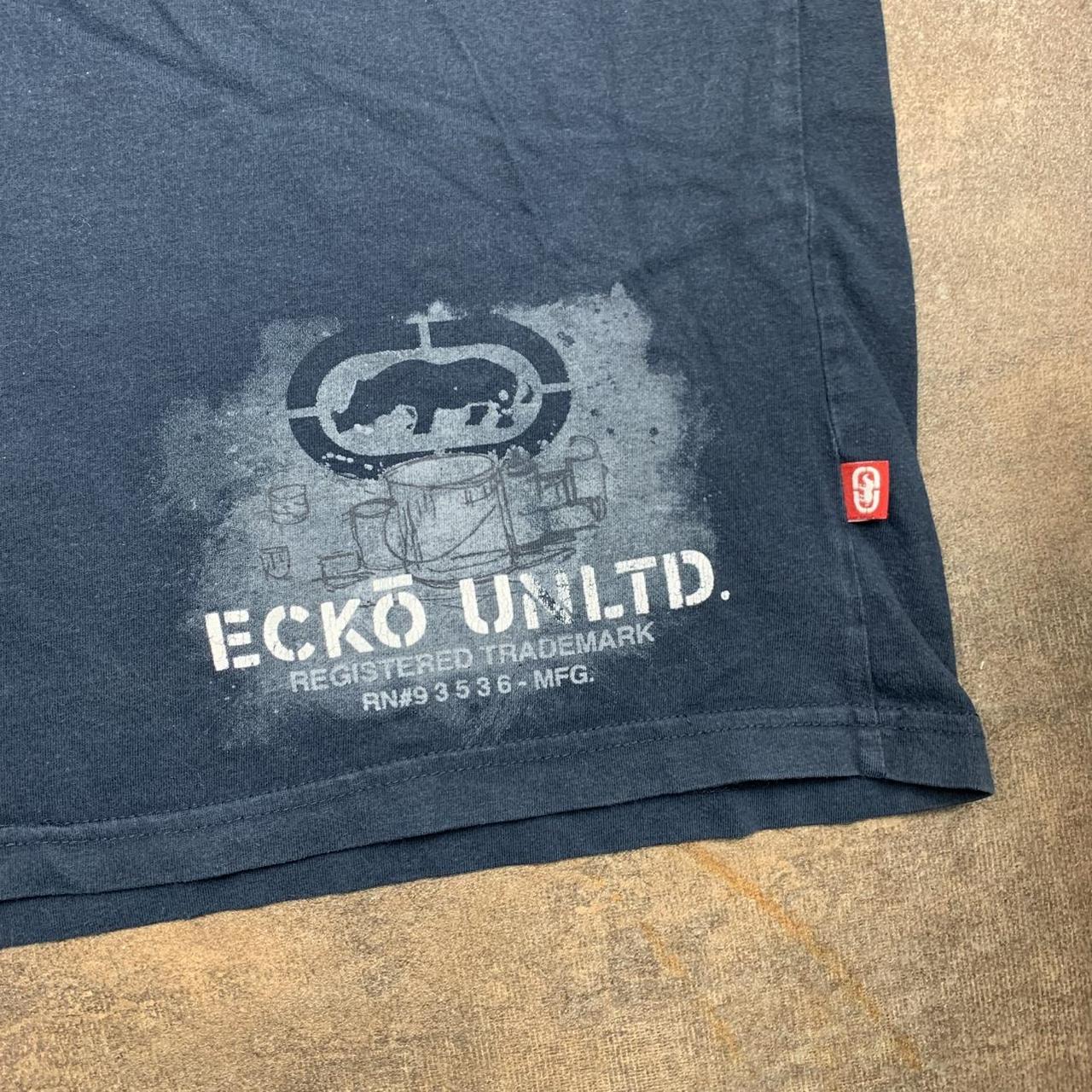 Ecko Unltd. 00s navy grey graphic tee