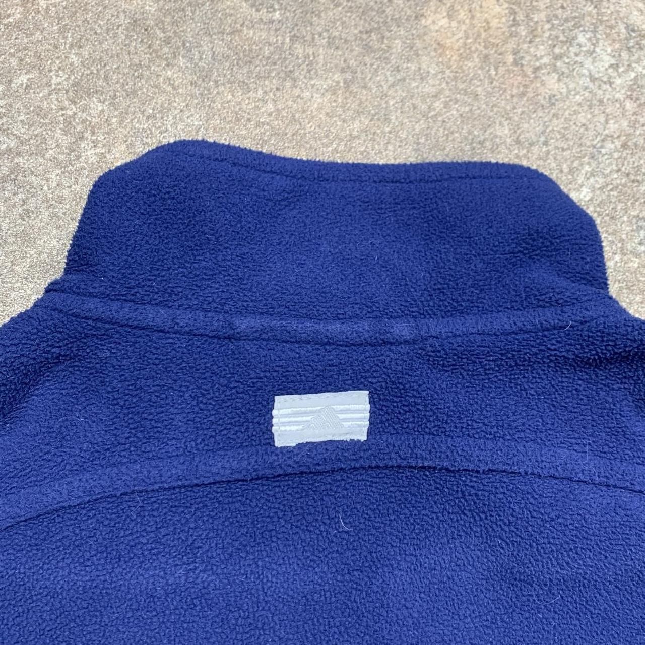 Adidas 00s graphic navy white fleece sweater