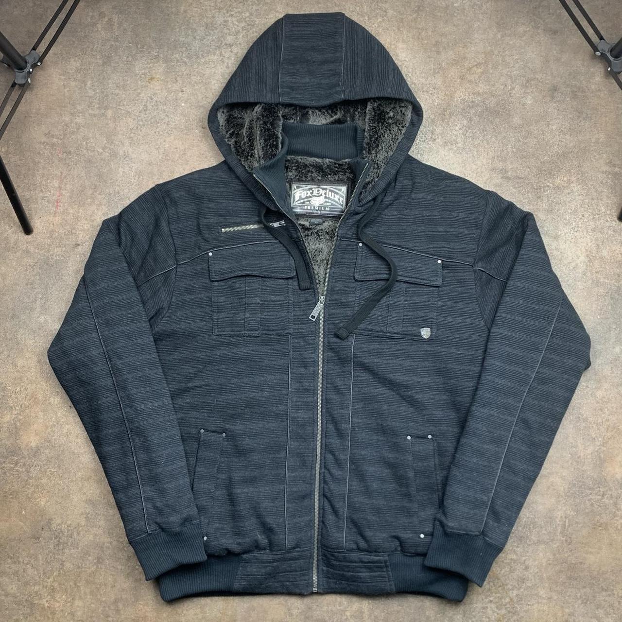 Fox Racing 00s fur lined zip hoodie jacket