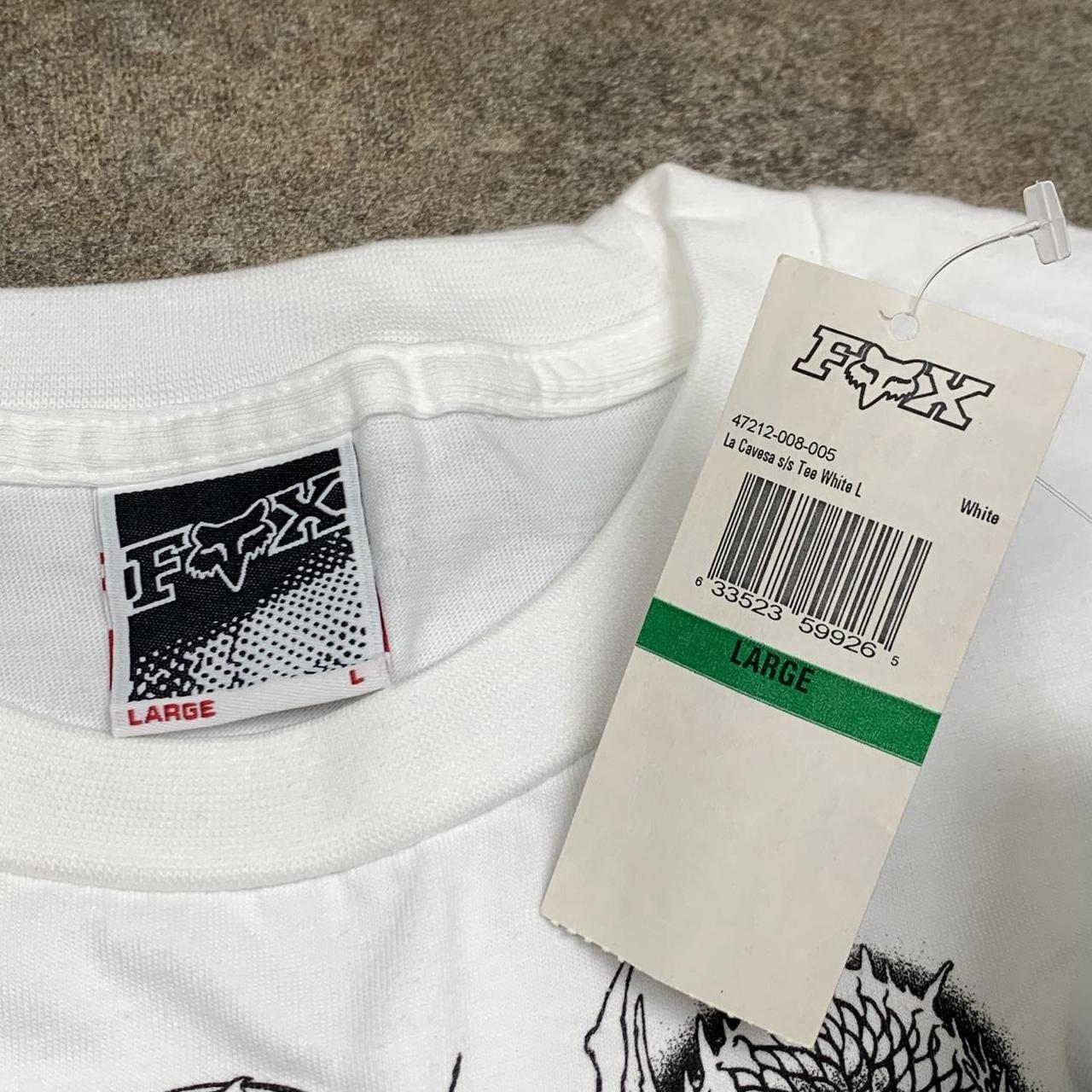 Fox Racing 00s white black graphic tee