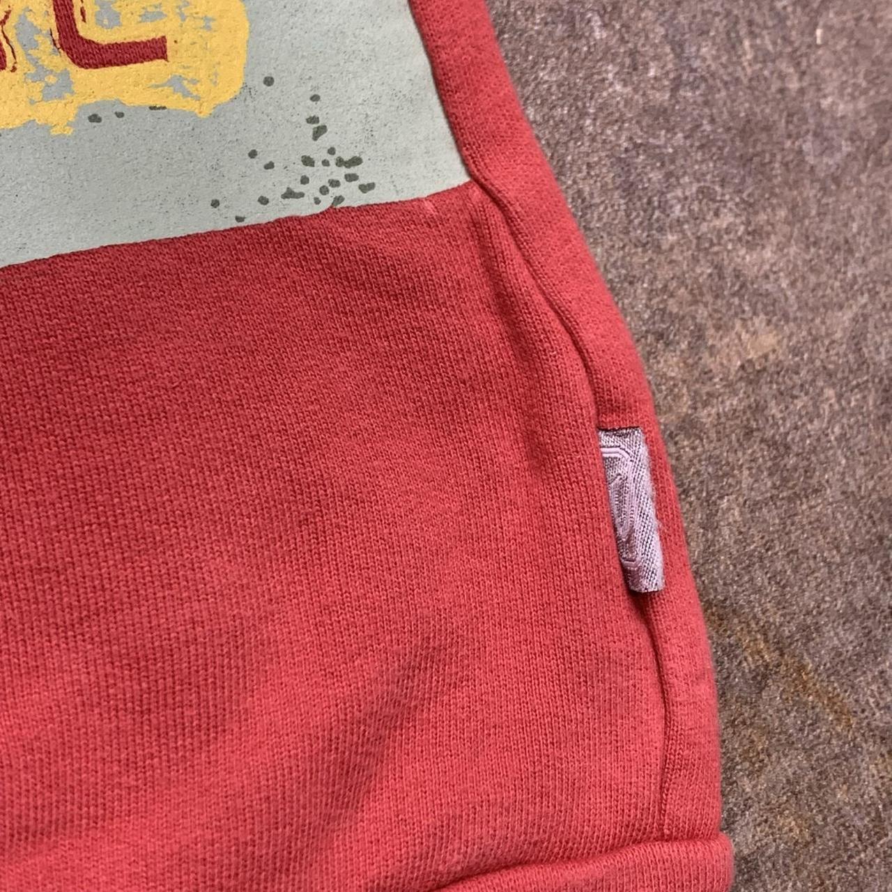 Rip Curl 00s red graphic boxy zip hoodie