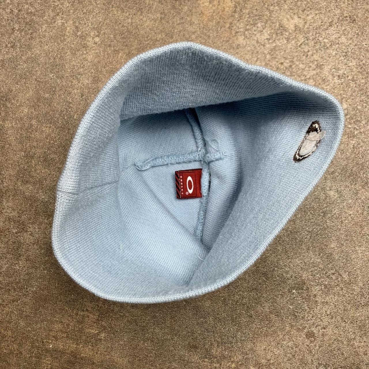 Oakley Software 00s light blue logo skully beanie
