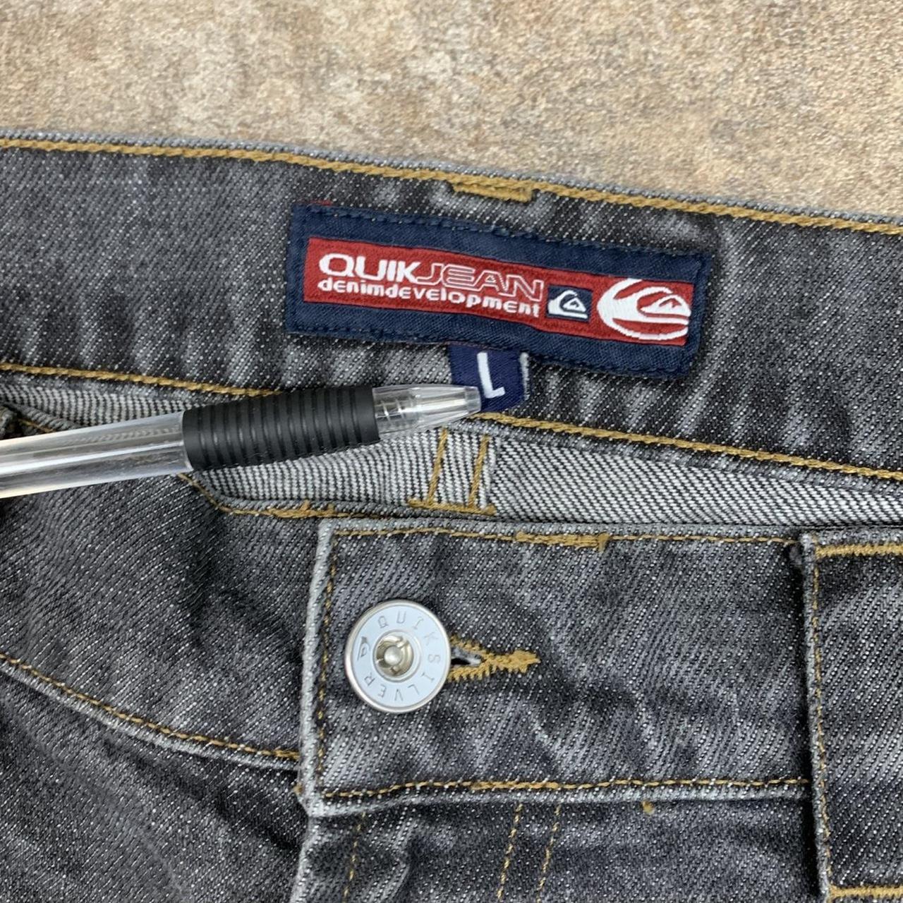 Quiksilver 90s baggy faded black grey denim jeans