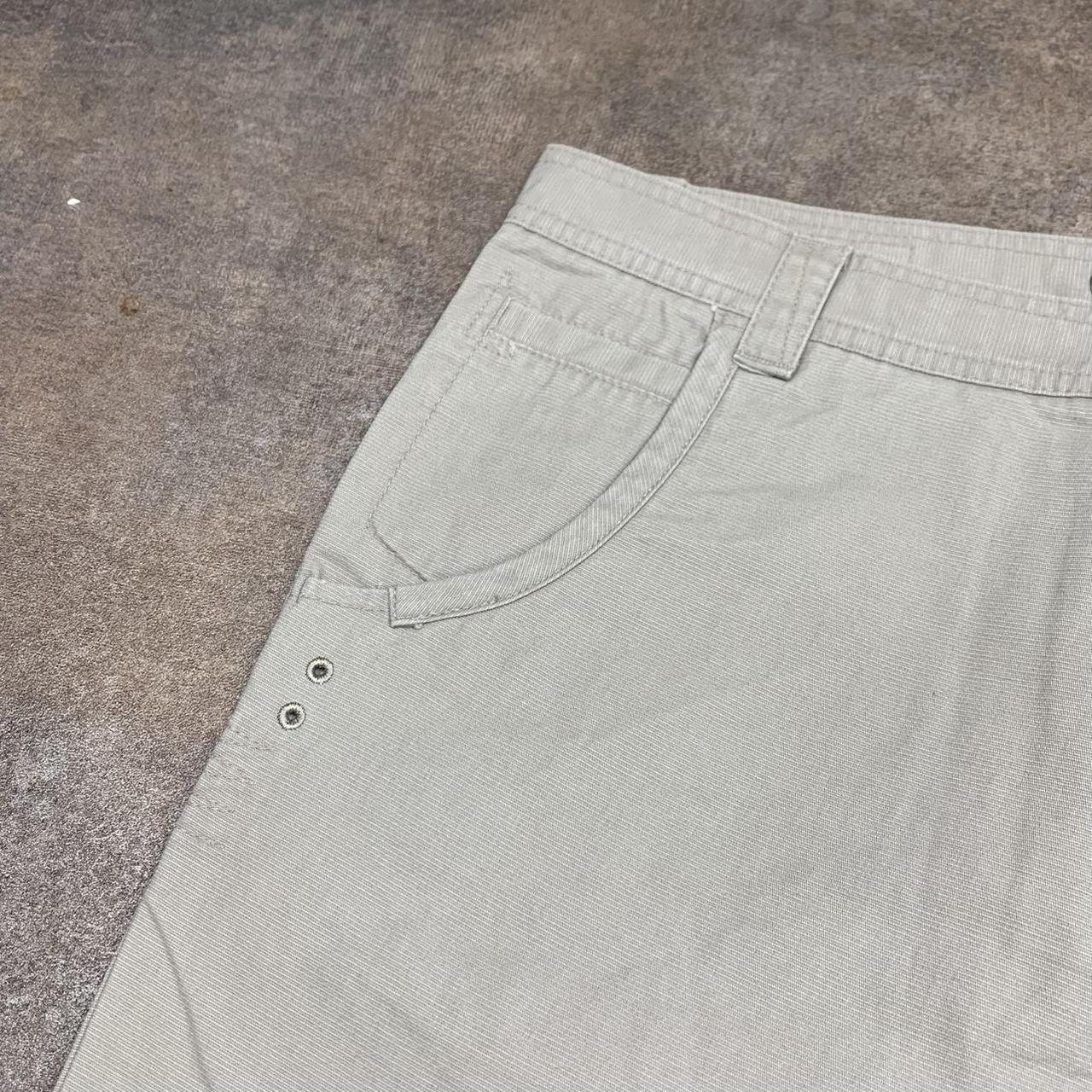 Oakley 00s cream beige baggy logo jeans