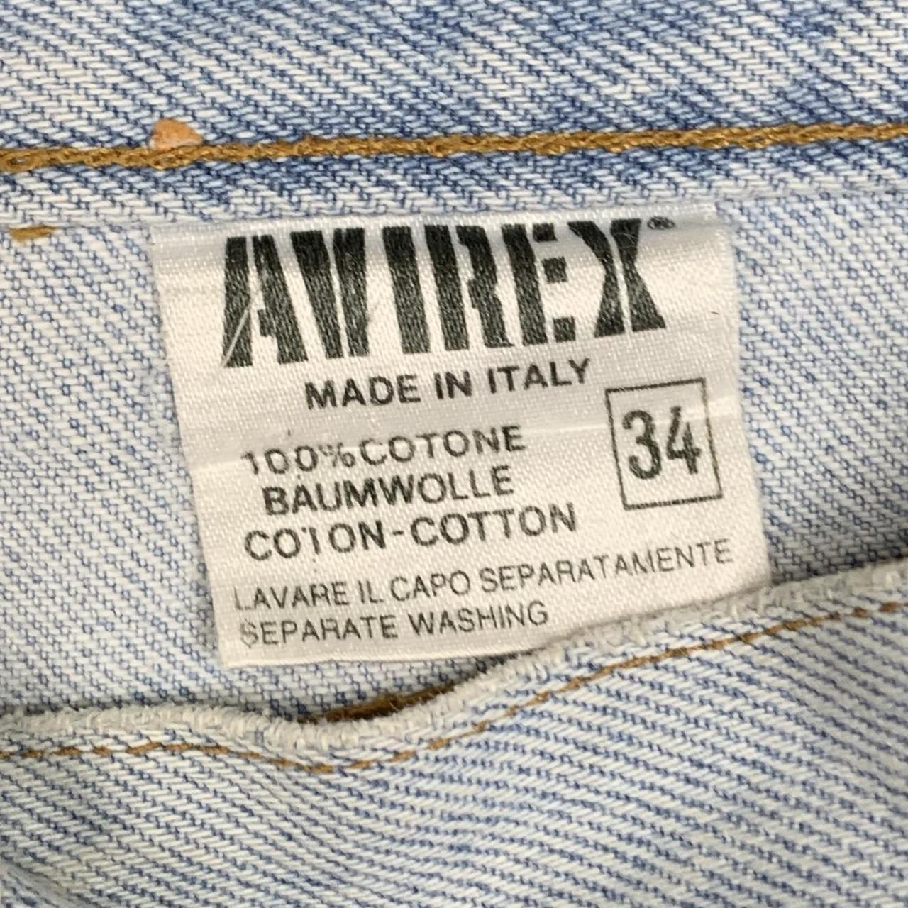 Avirex 00s straight leg pale blue denim jeans