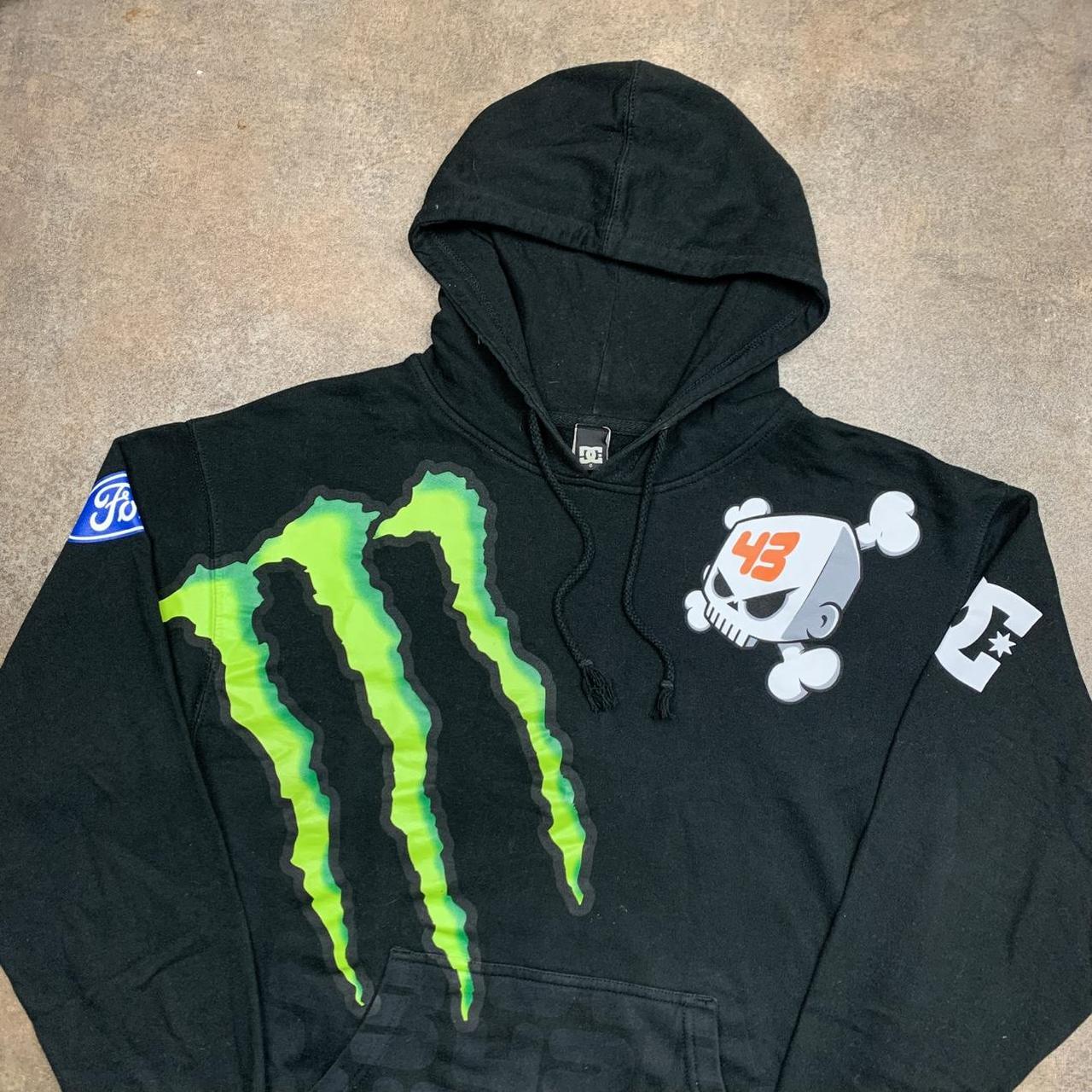 DC Shoes 00s Ken Block black grunge graphic zip hoodie