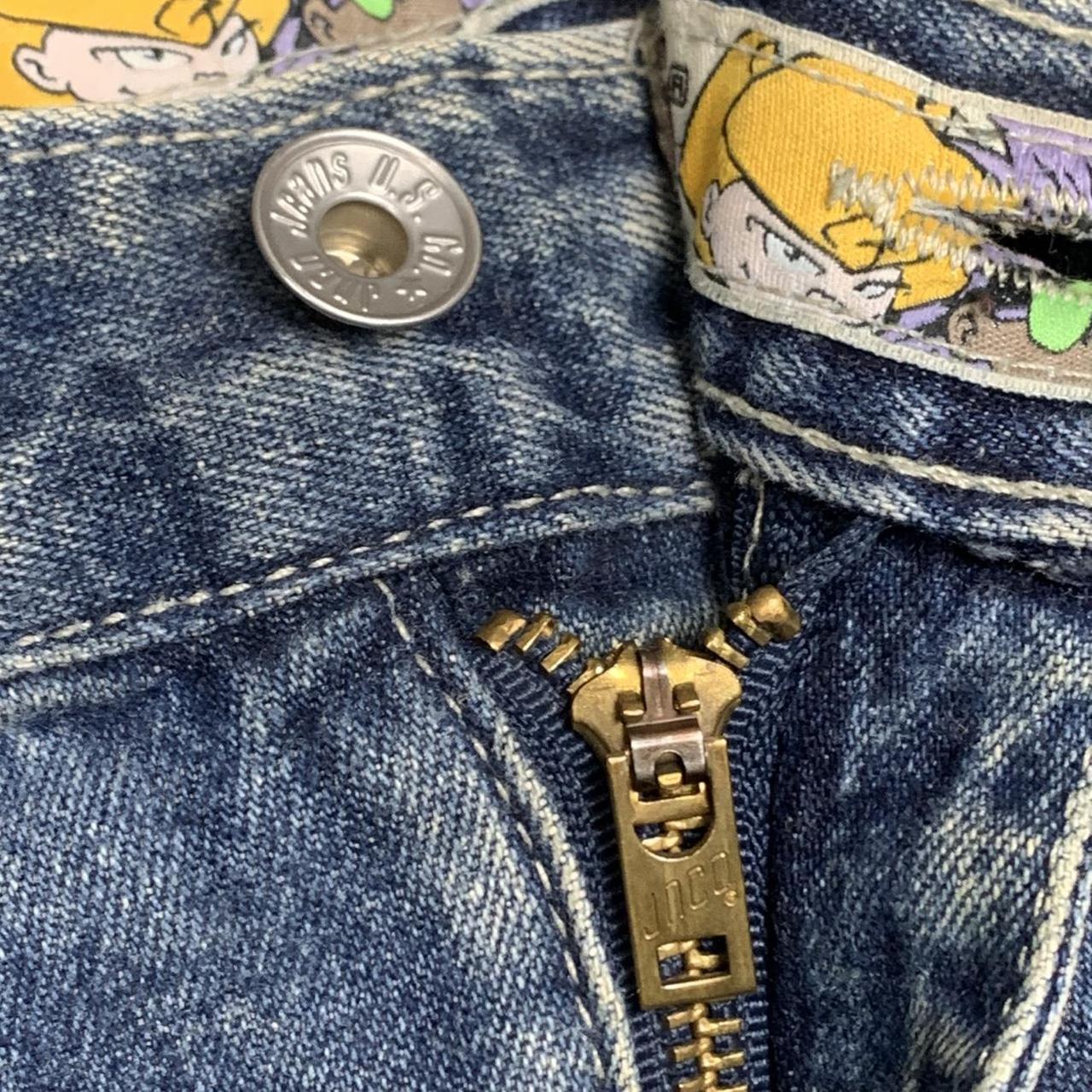 JNCO Flamehead 90s baggy graphic carpenter double knee jeans