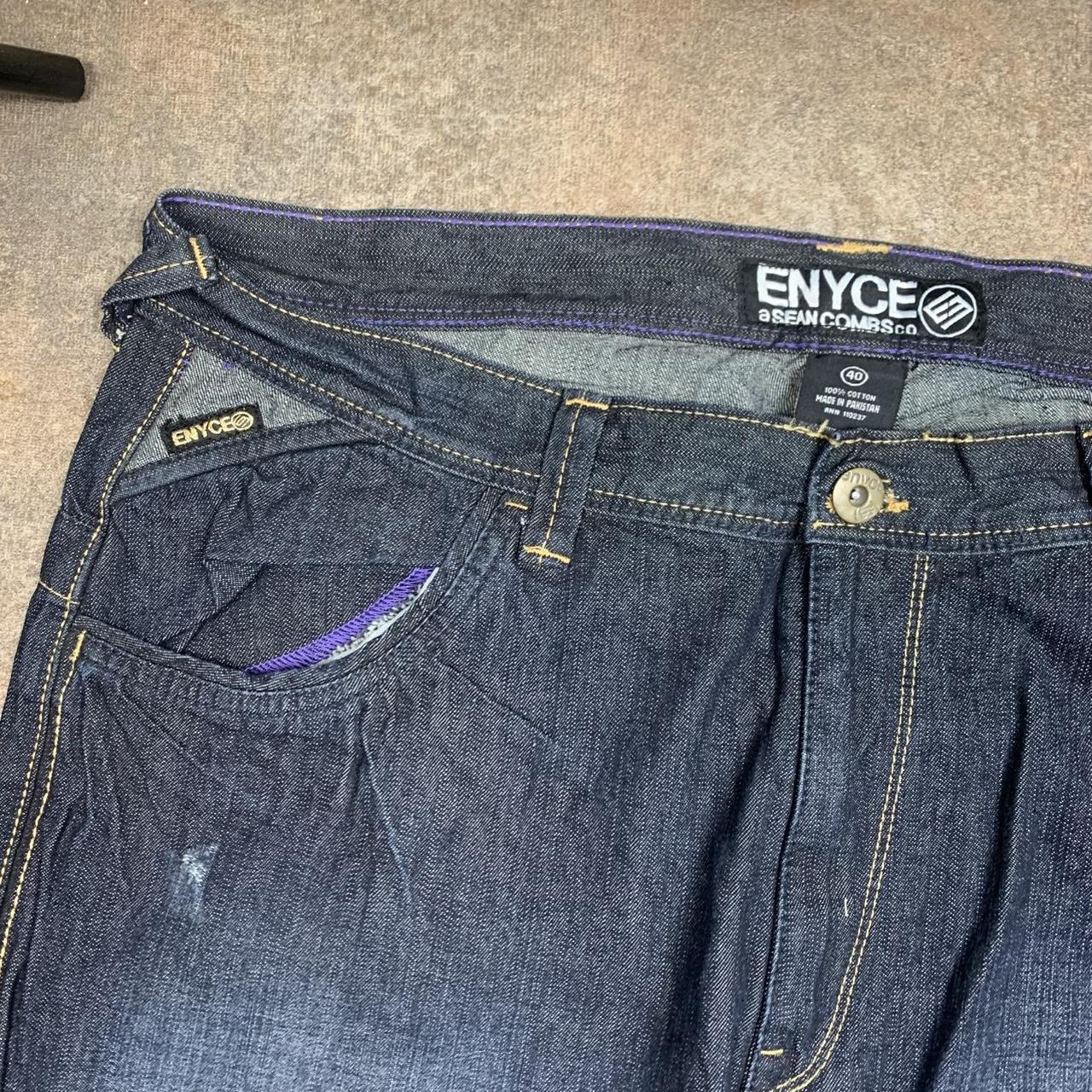 Enyce 00s graphic baggy navy jeans