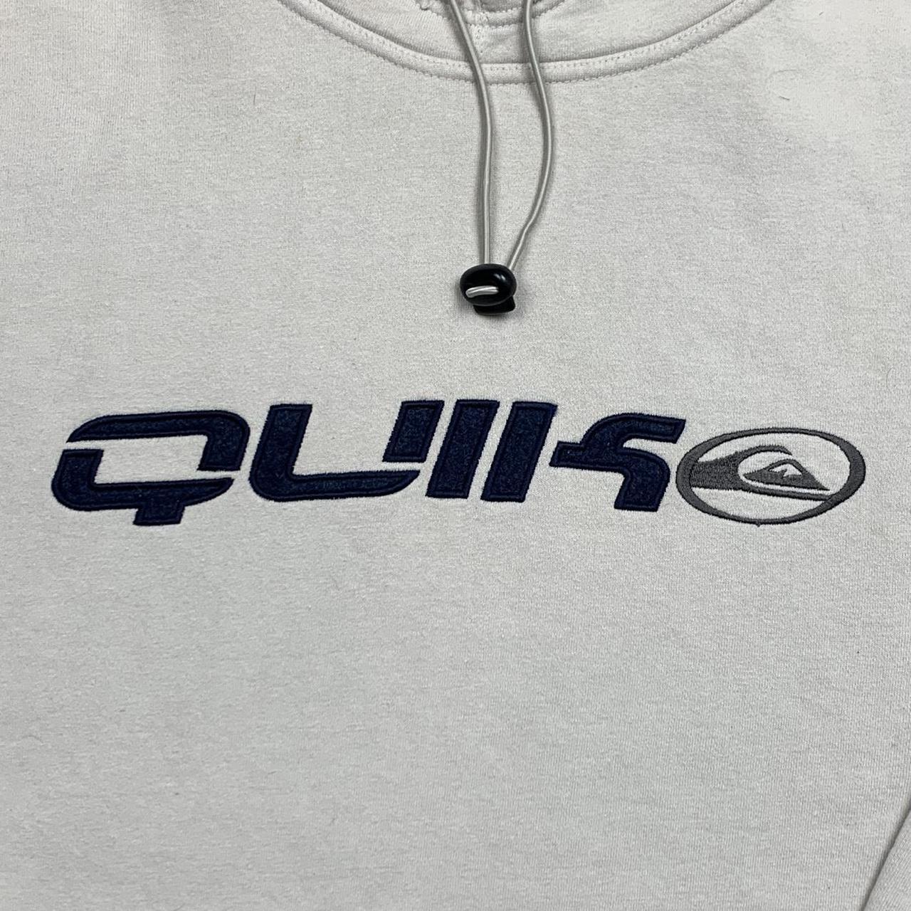 Quiksilver 00s graphic cream white hoodie