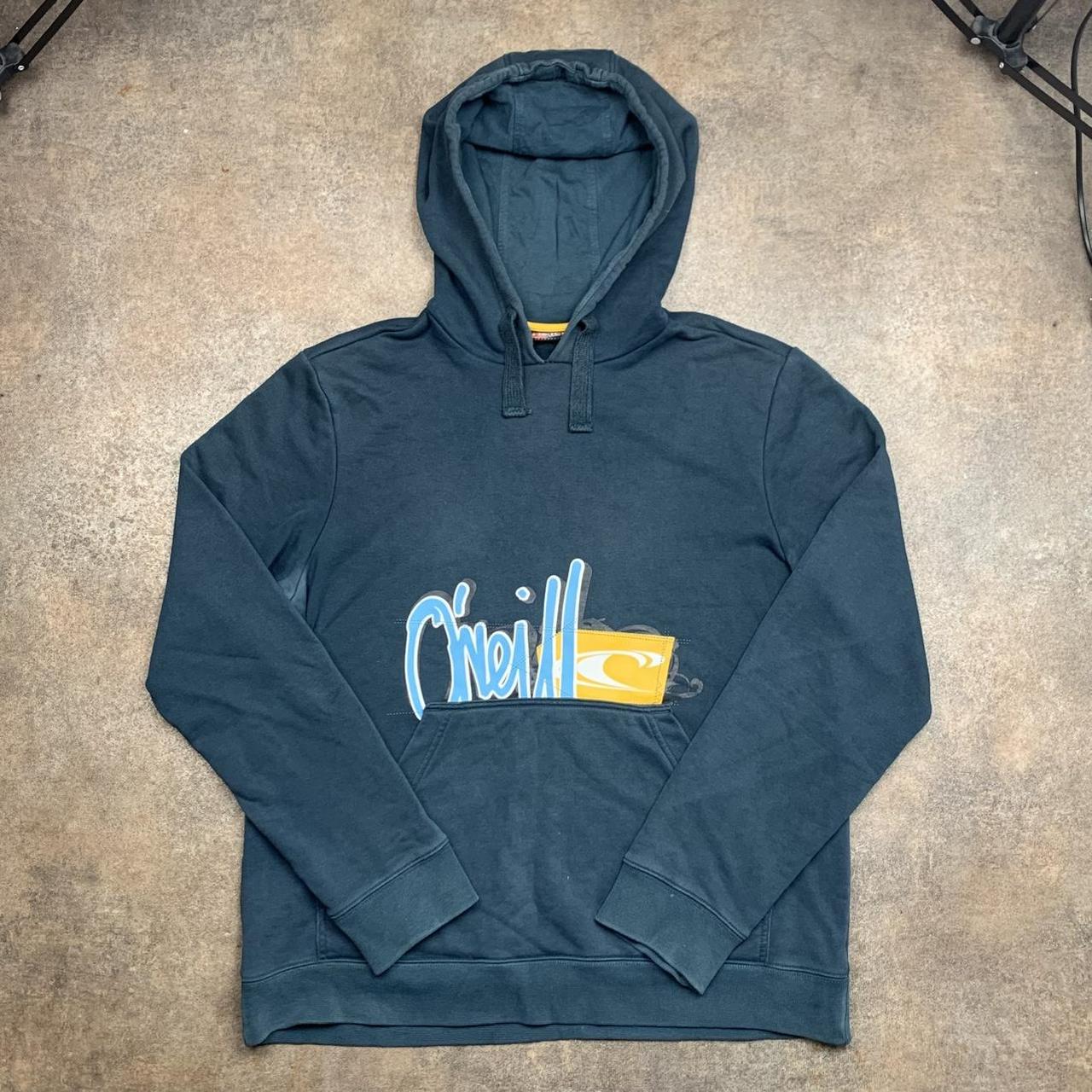 O'Neill 00s blue graphic boxy hoodie