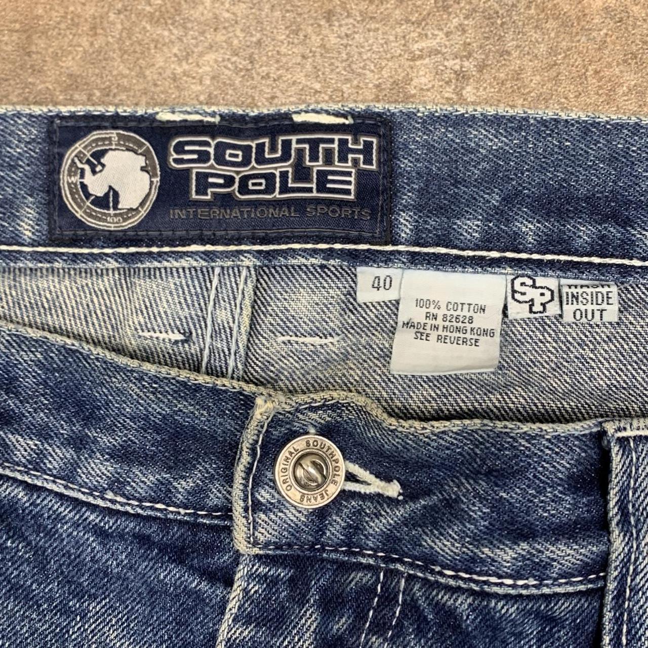 Southpole 00s graphic carpenter baggy blue denim jeans