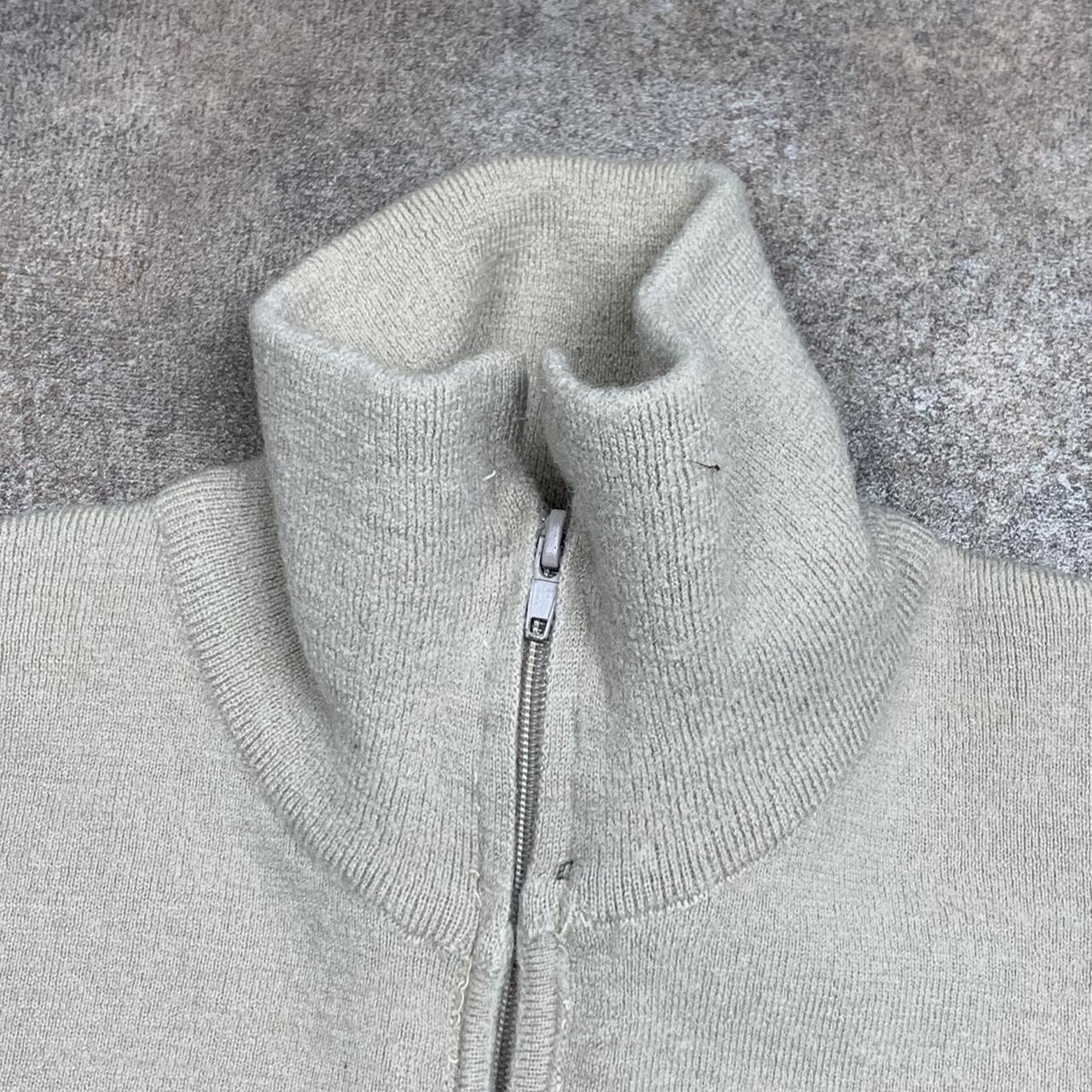 French Connection 00s cream wool zip sweater