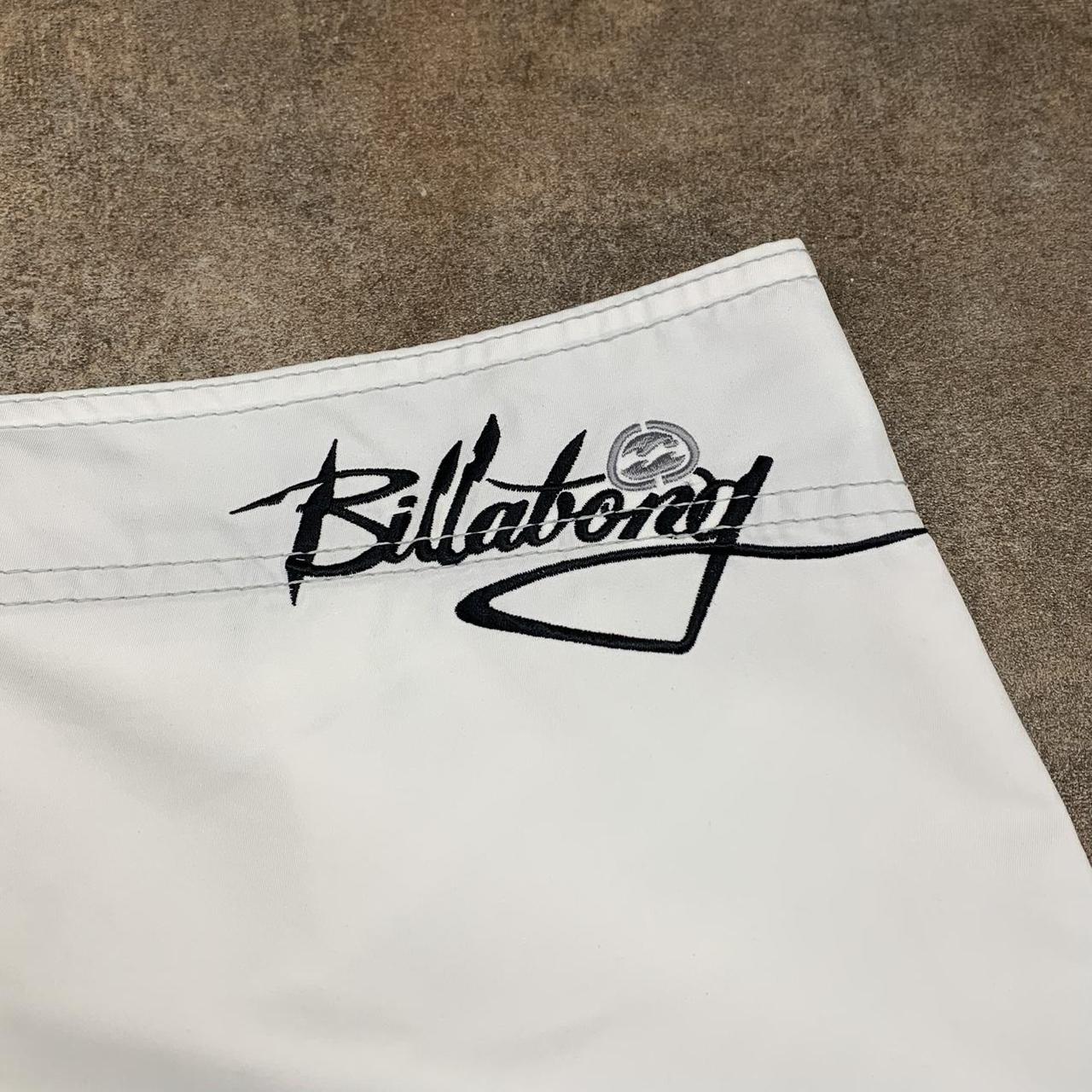 Billabong 00s Andy Iron graphic white boardshorts