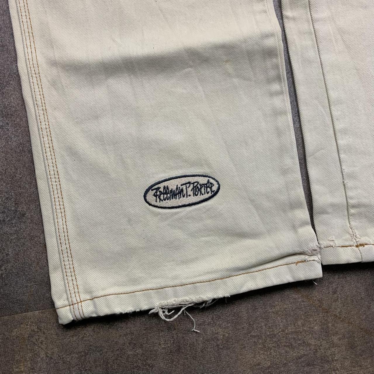 Freeman T. Porter 90s beige baggy carpenter denim jeans