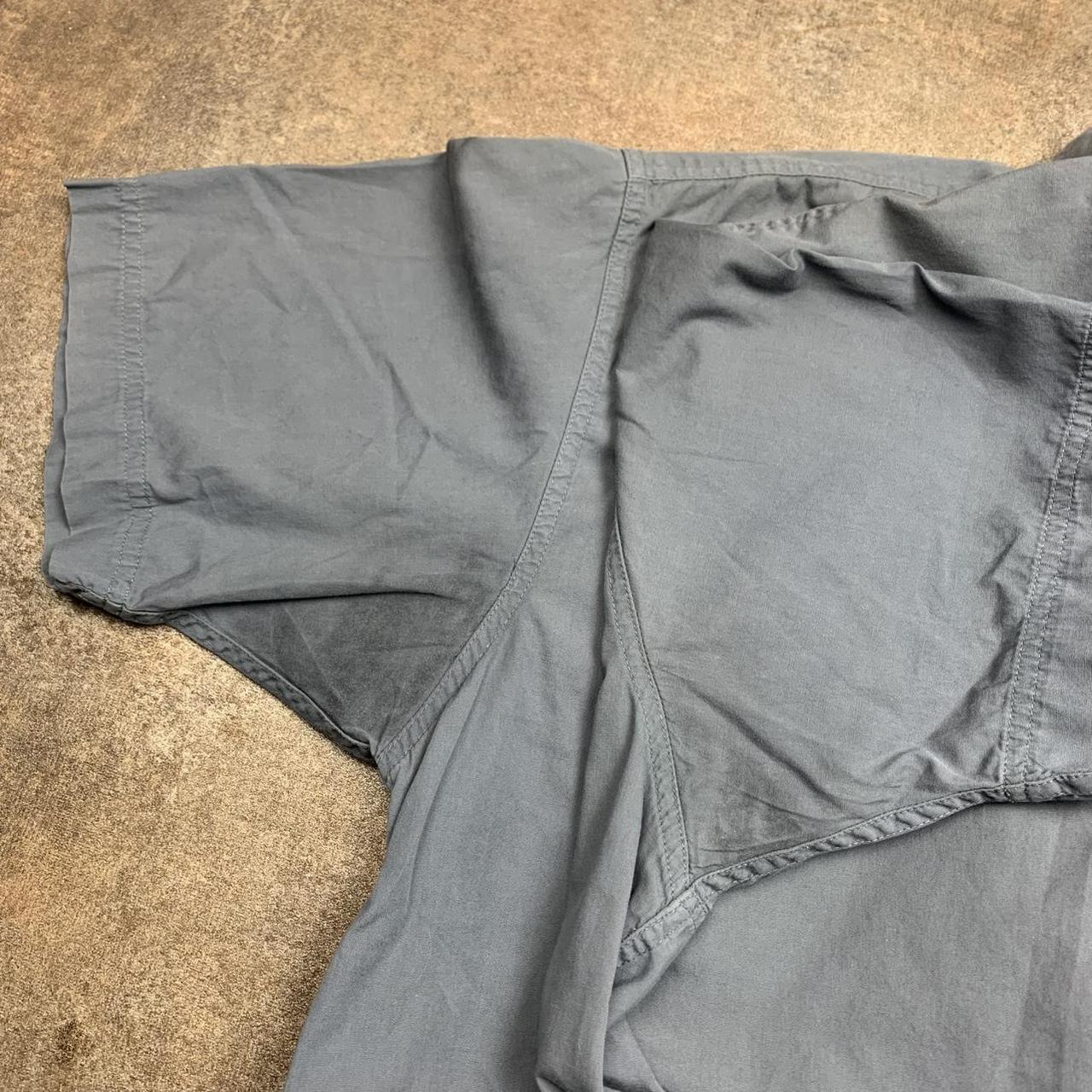 Oxbow 00s blue-grey collar button shirt