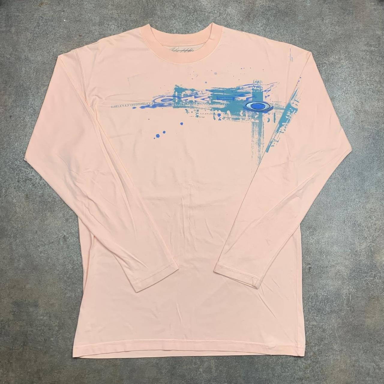 Oakley 00s pink graphic long sleeve tee
