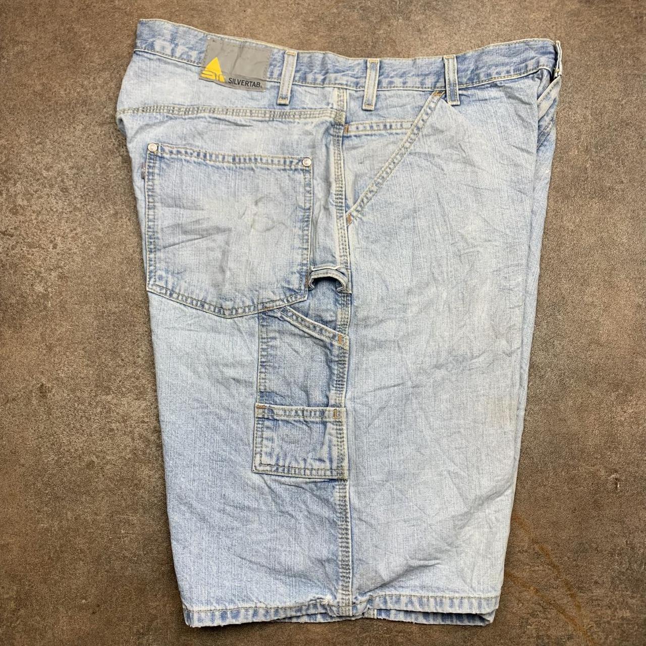 Levi's Silvertab 90s carpenter baggy pale blue denim jorts