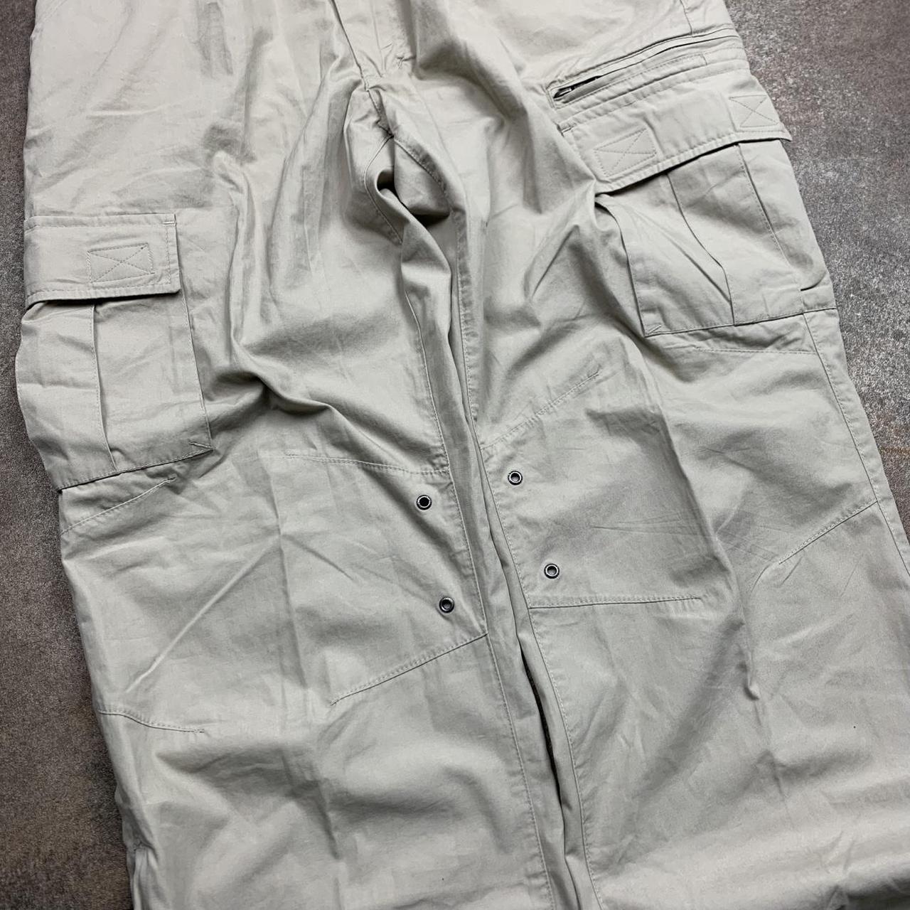 Oxbow 00s cream baggy cargo trousers