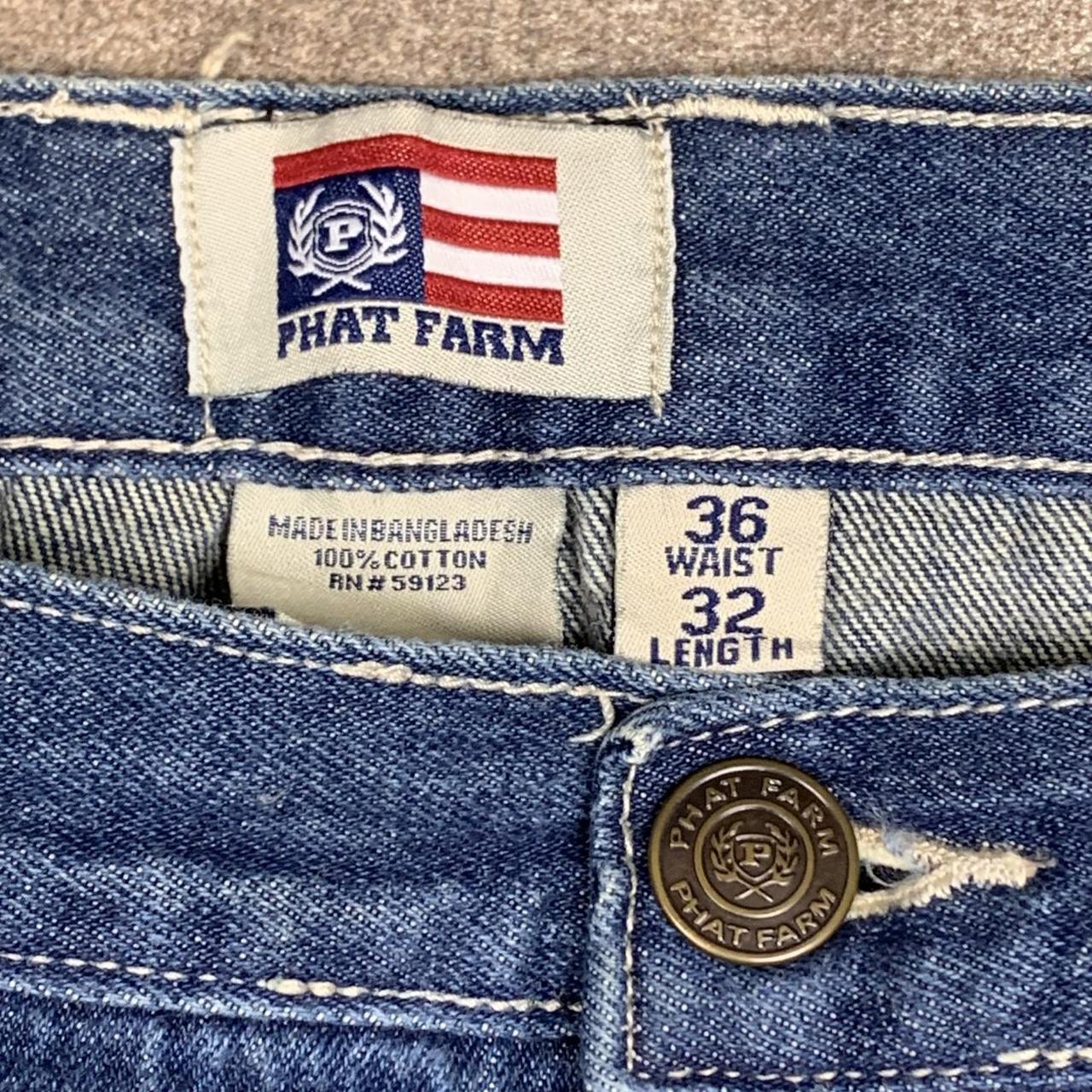 Phat Farm 00s baggy navy blue denim jeans