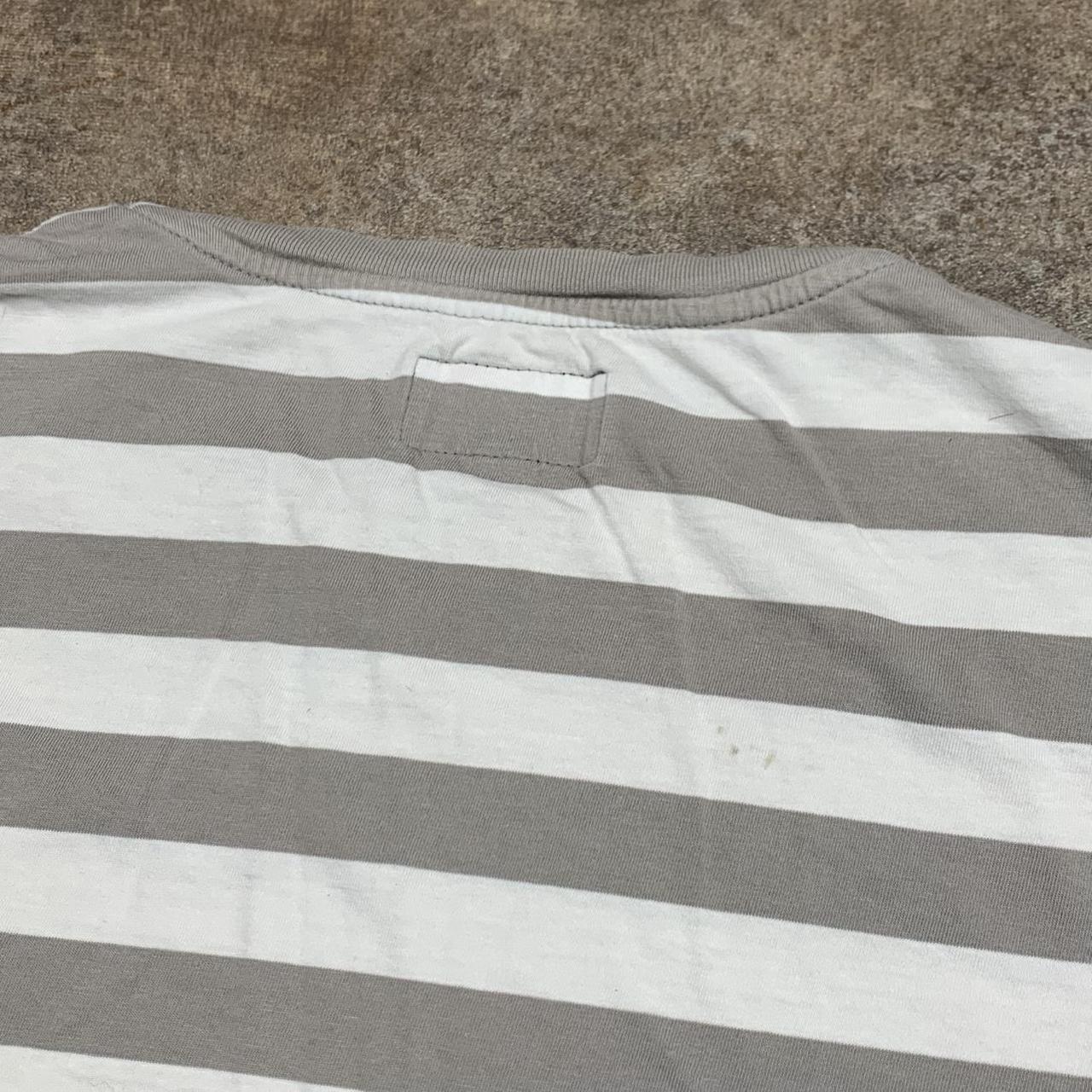 Diamond Supply Co. white grey striped long sleeve tee