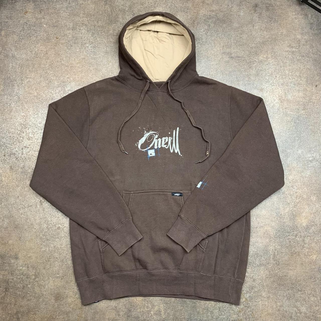 O'Neill 00s brown graphic boxy hoodie