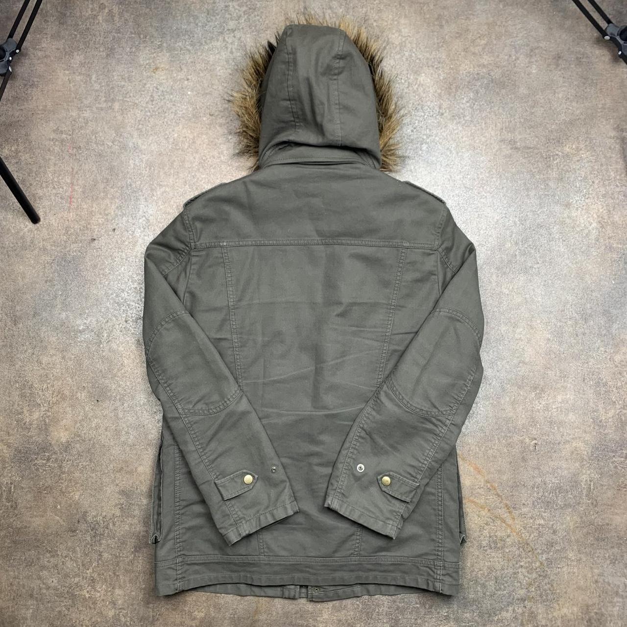 PPFM 00s khaki fur hood utilised zip jacket