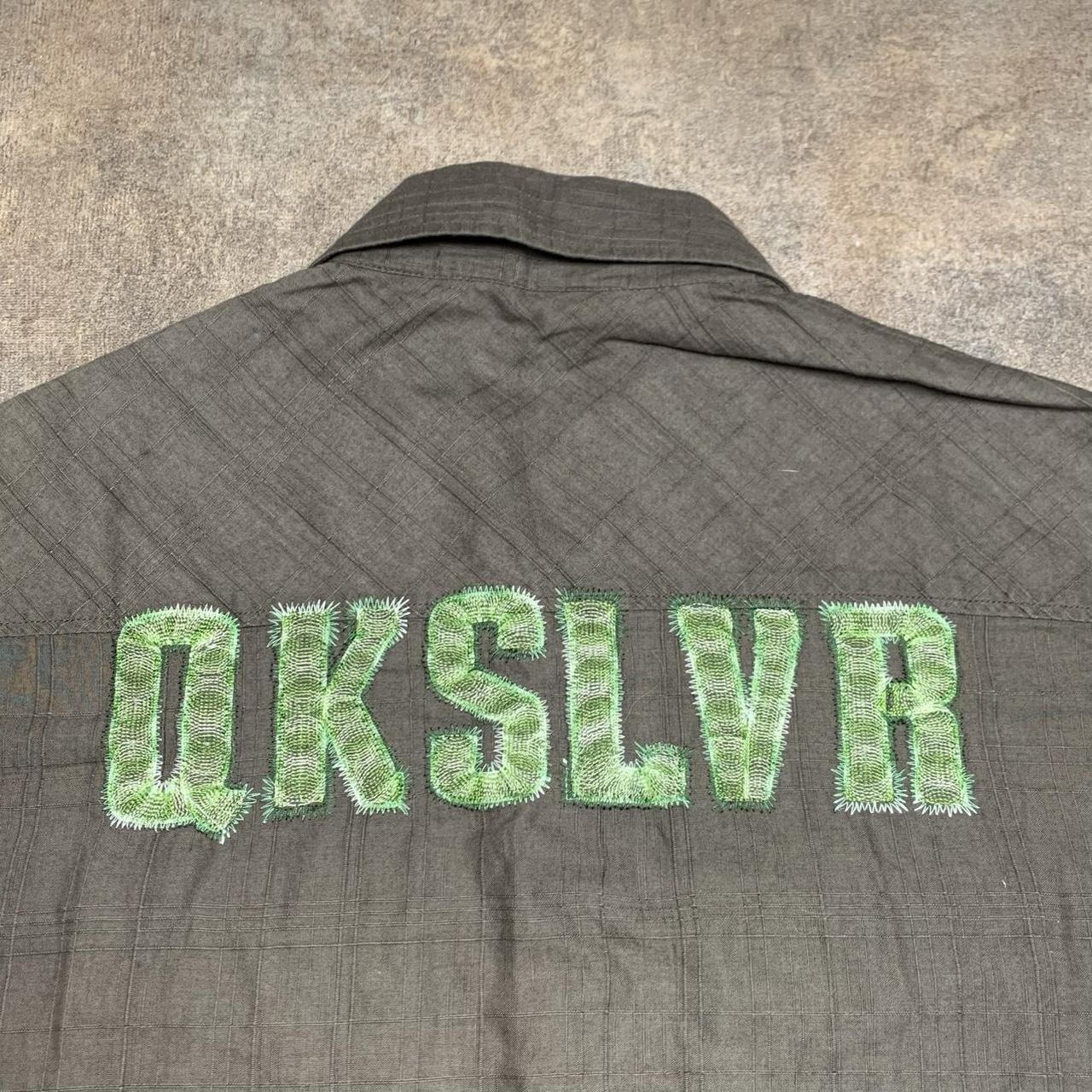 Quiksilver 00s brown green graphic shirt