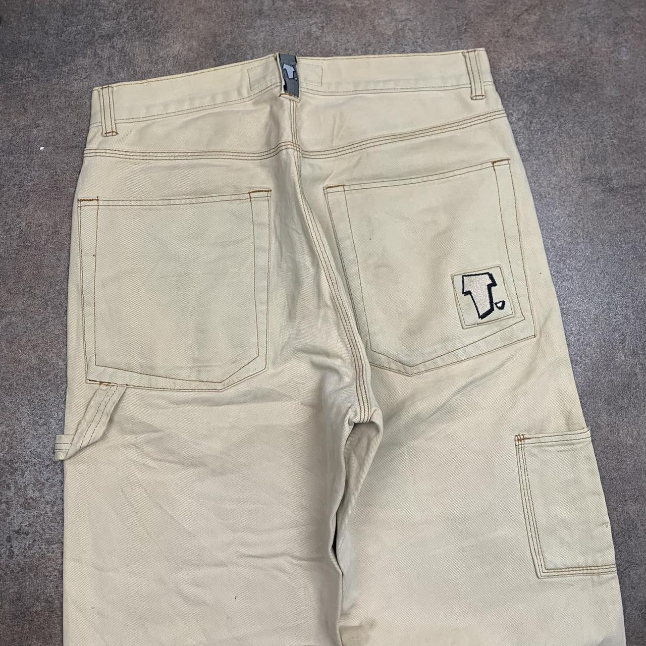 Freeman T. Porter 90s beige baggy carpenter denim jeans